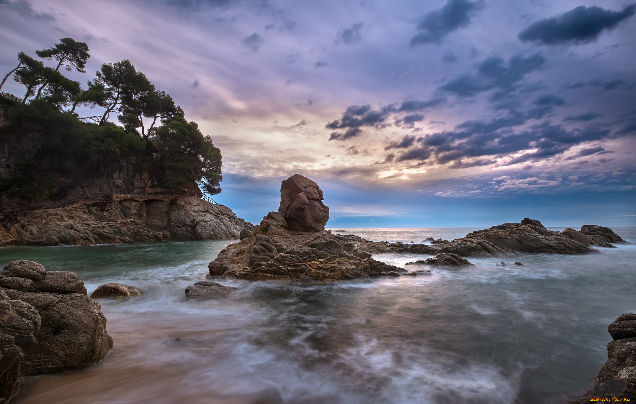 природа, побережье, простор