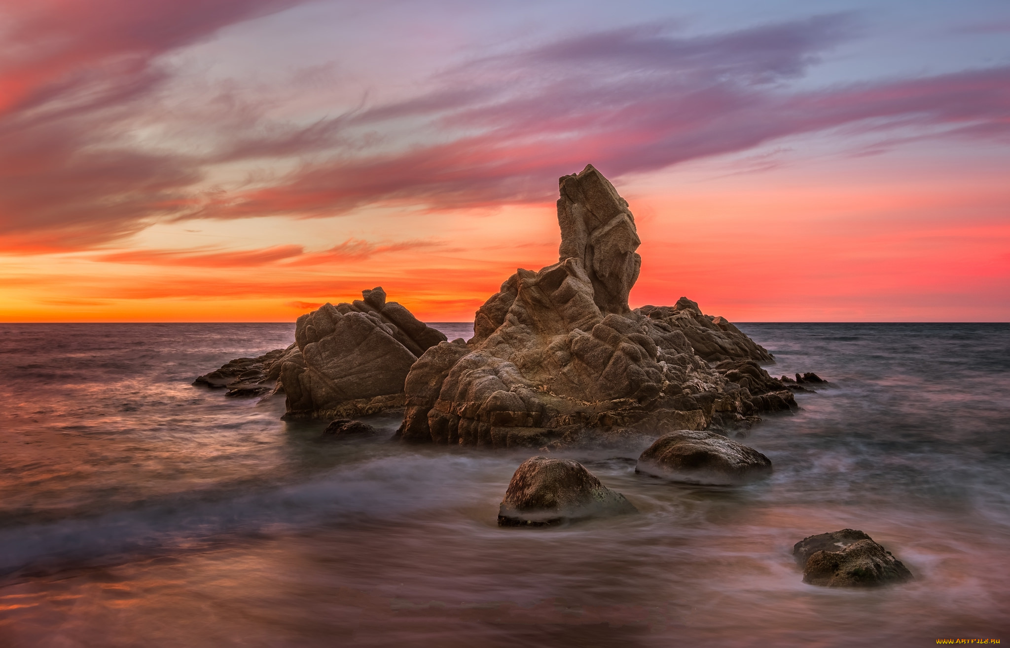 природа, побережье, простор