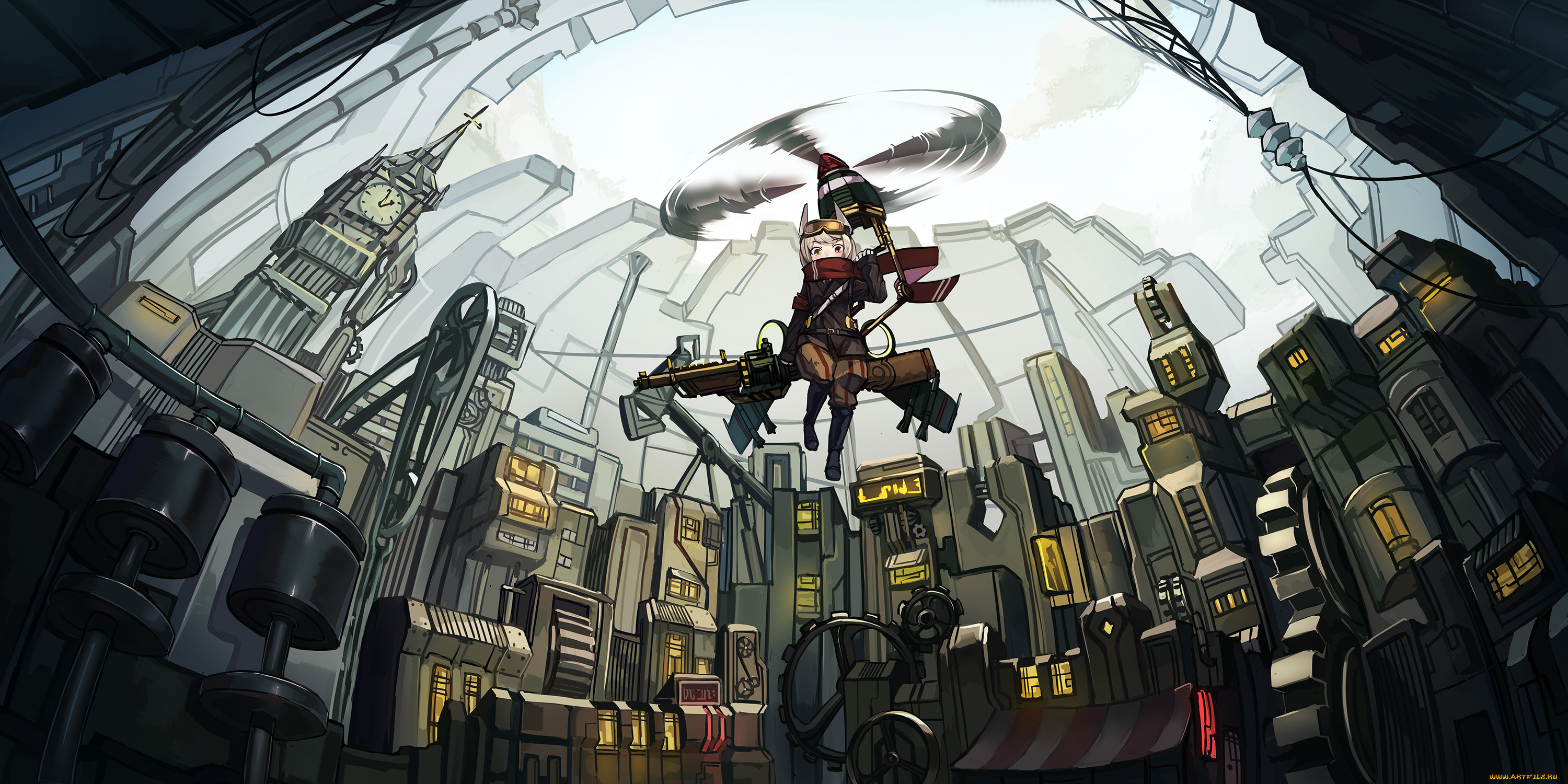 аниме, оружие, , техника, , технологии, город