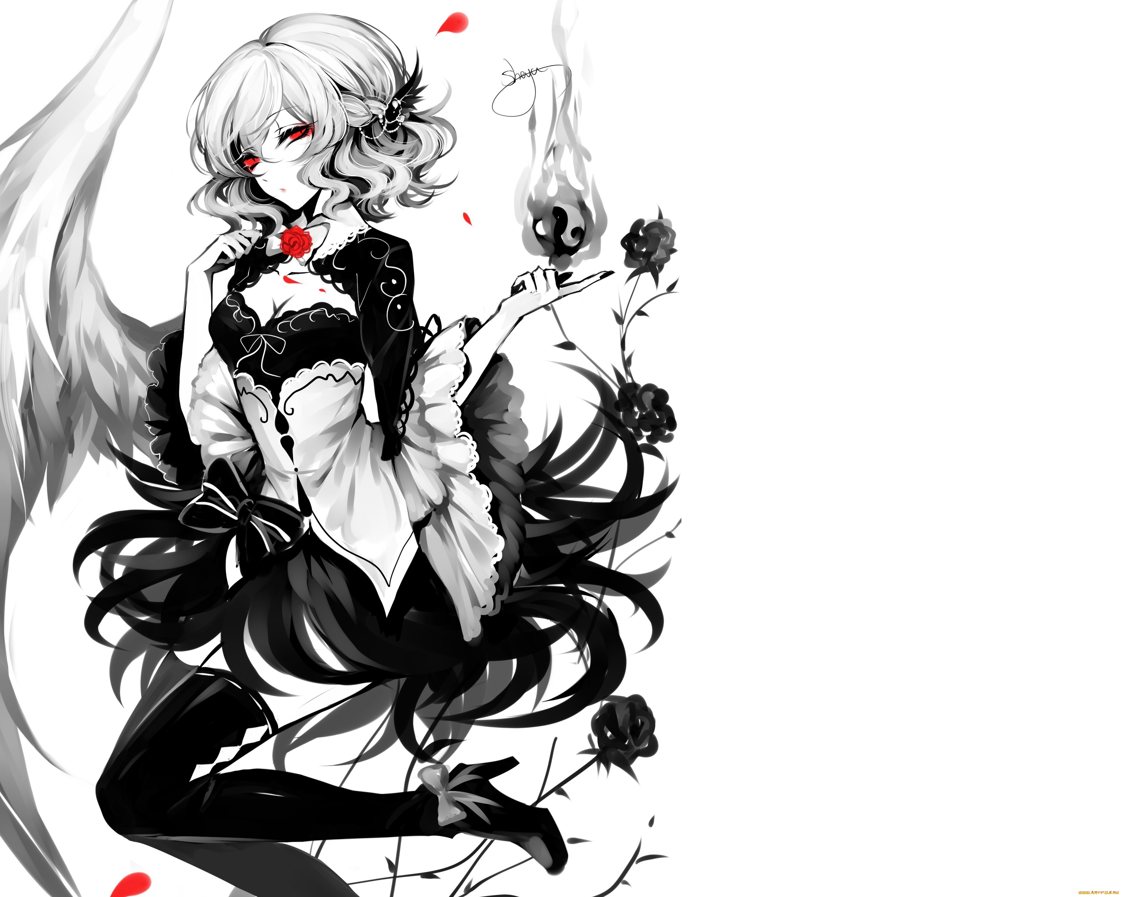 аниме, touhou, девушка