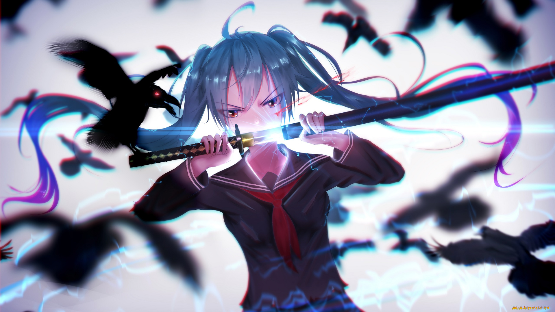 аниме, vocaloid, девушка