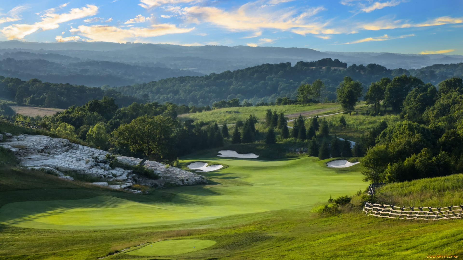 природа, луга, горы, луг, лес