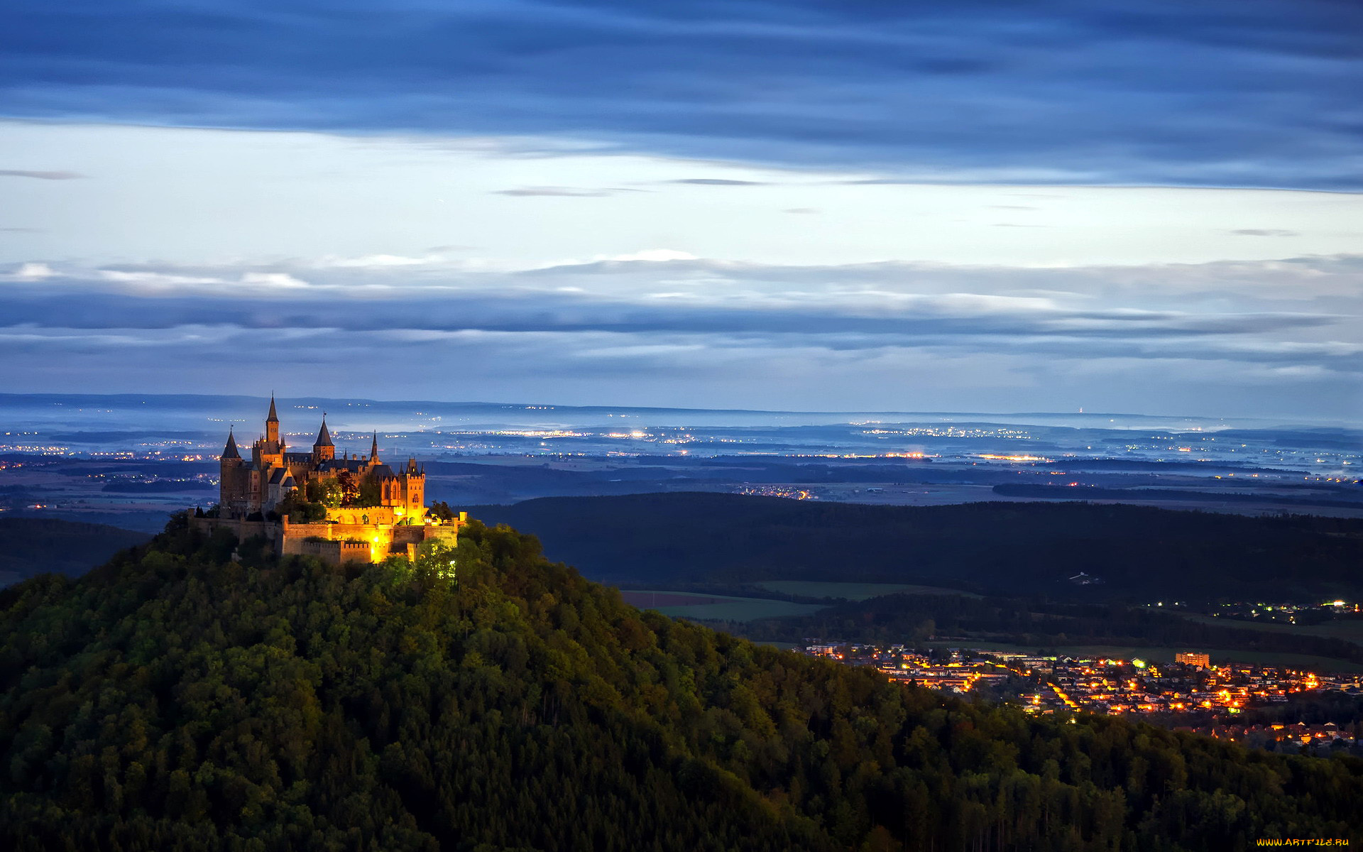 hohenzollern, castle, города, замки, германии, hohenzollern, castle