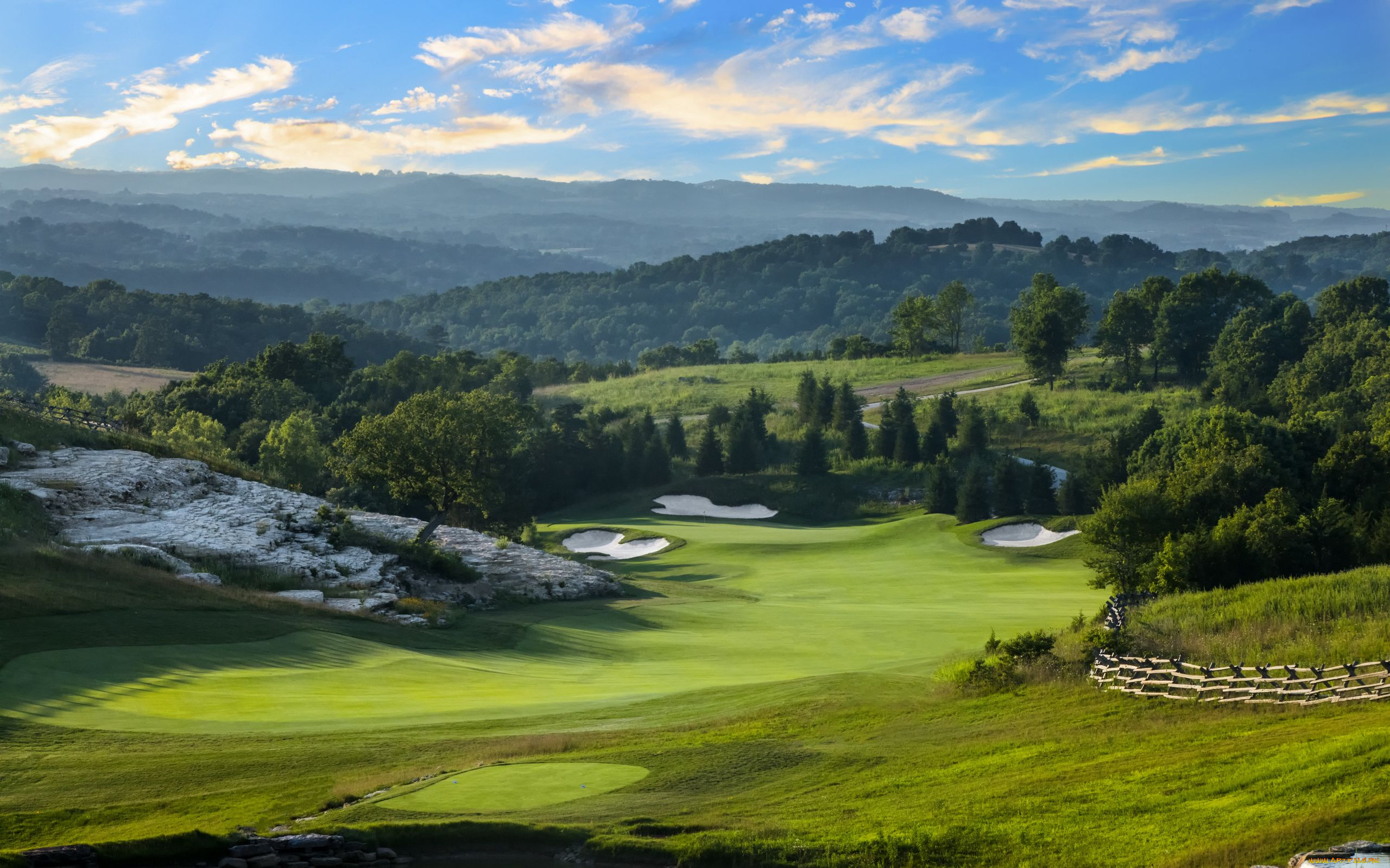 природа, луга, горы, луг, лес