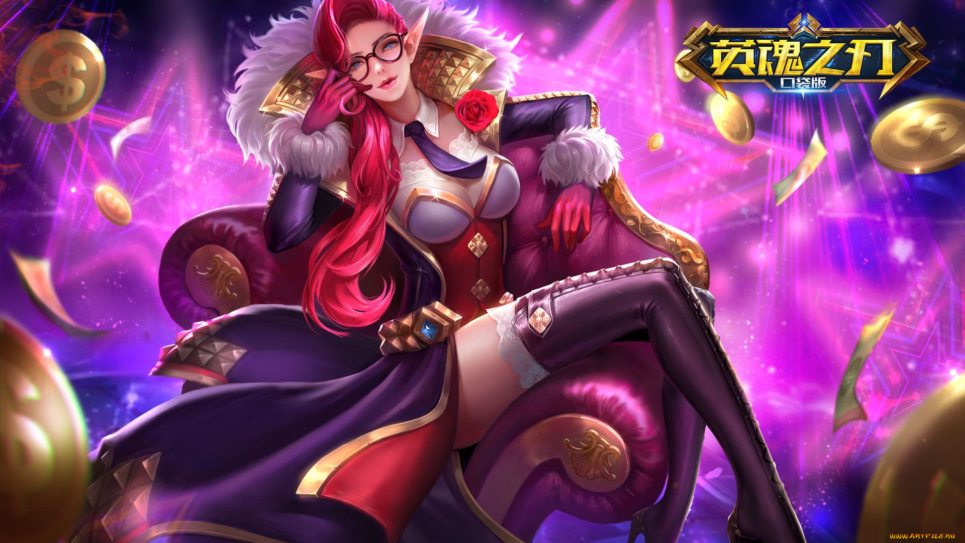 видео, игры, heroes, evolved, девушка, очки, уши, кресло, звезды