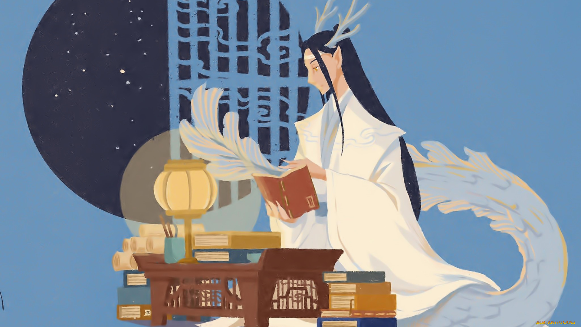 аниме, mo, dao, zu, shi, лань, ванцзы, дракон, книги