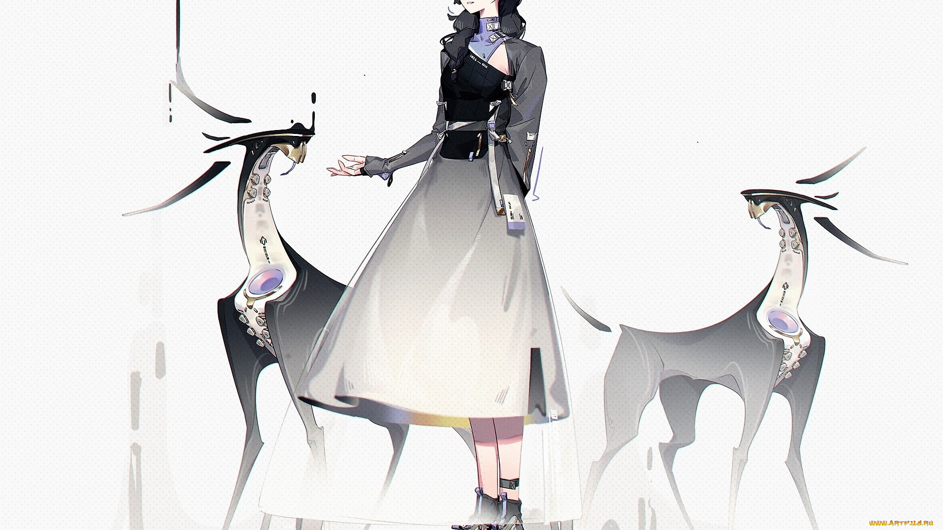 аниме, оружие, , техника, , технологии, девушка, роботы