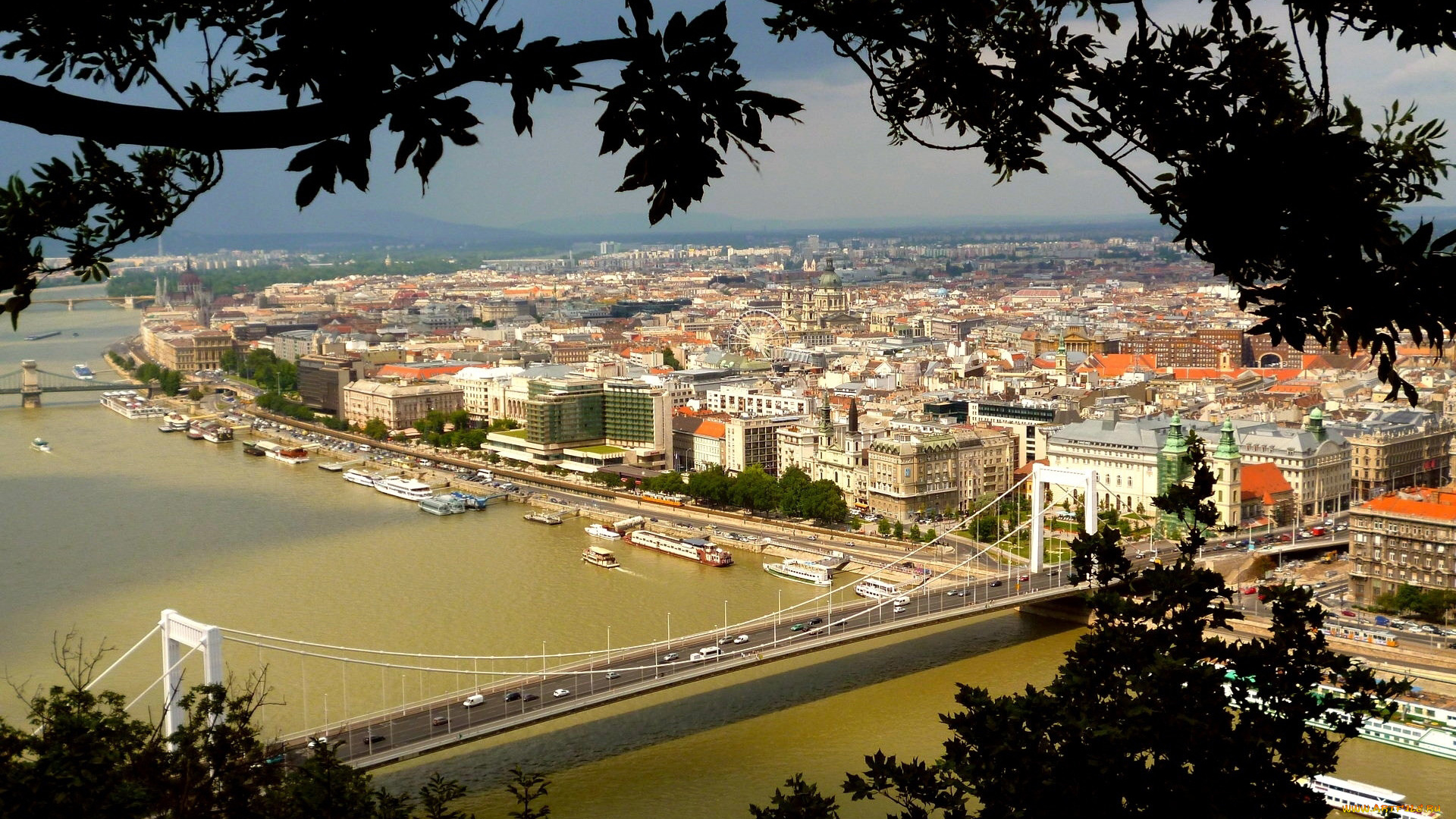 города, будапешт, , венгрия, панорама