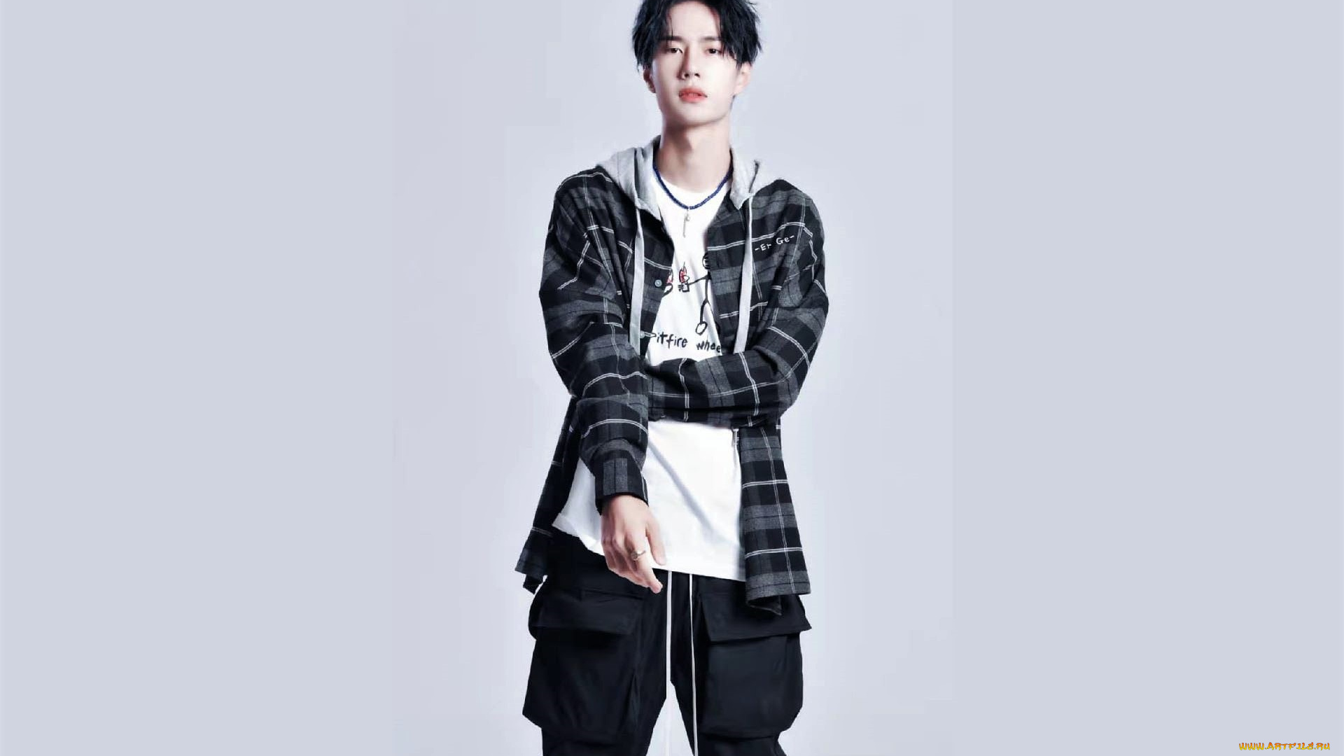 мужчины, wang, yi, bo, актер, рубашка, футболка, штаны