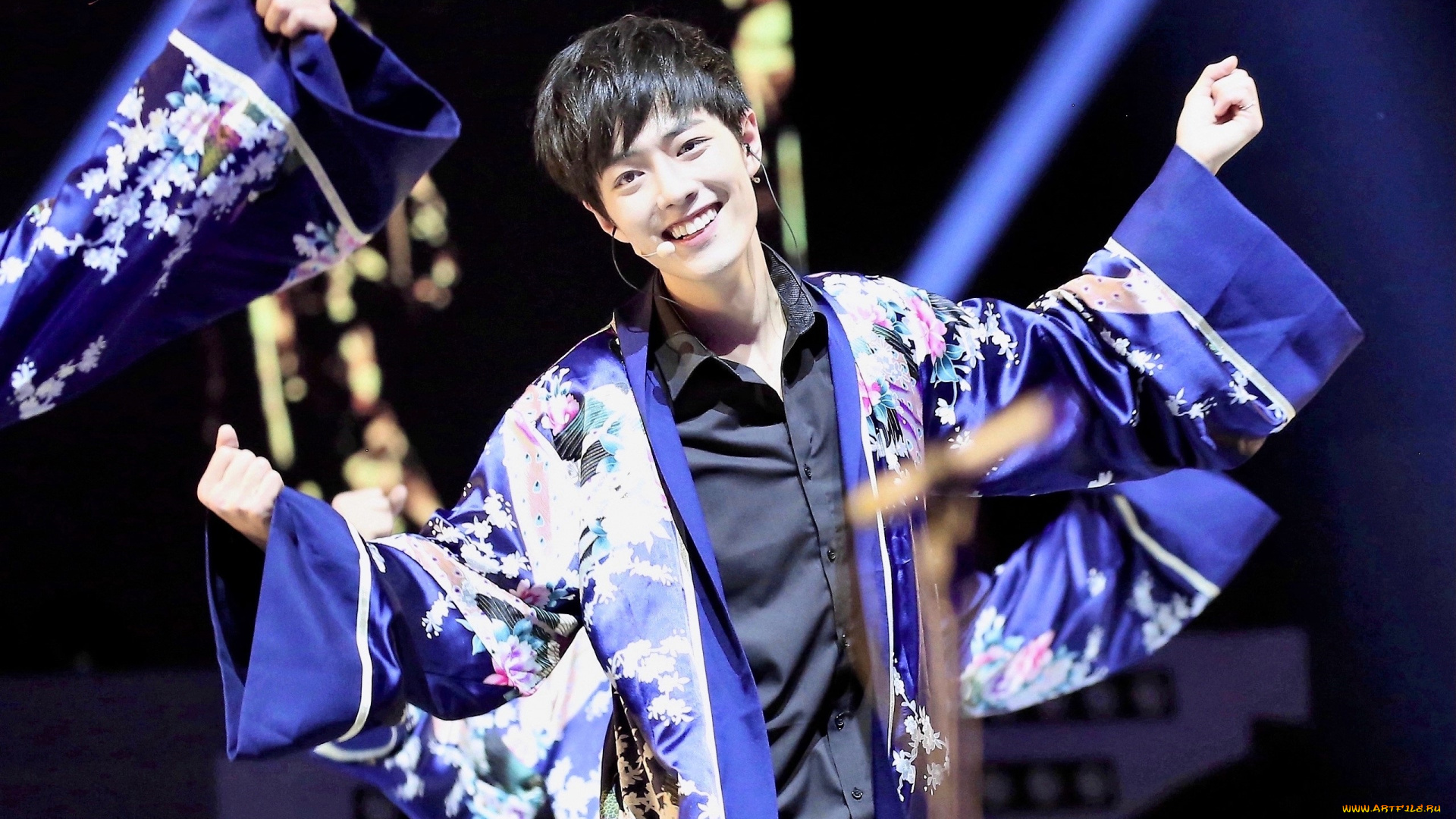 мужчины, xiao, zhan, актер, халат, рубашка, сцена