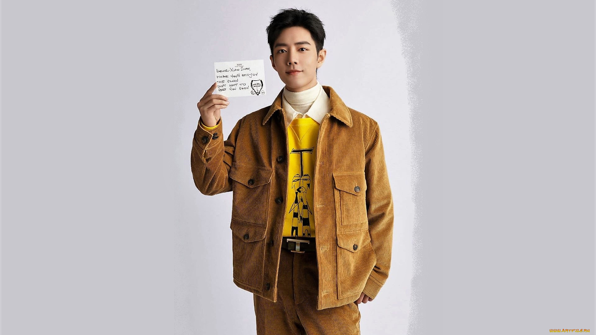 мужчины, xiao, zhan, актер, куртка, карточка