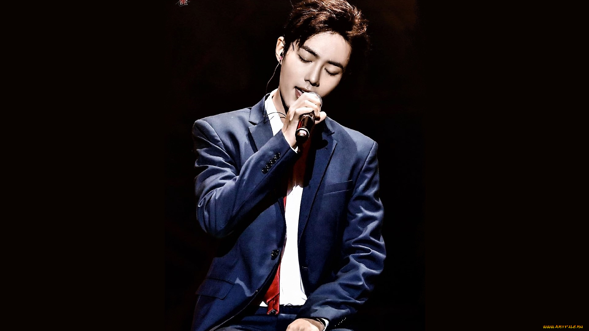 мужчины, xiao, zhan, актер, певец, микрофон, пиджак