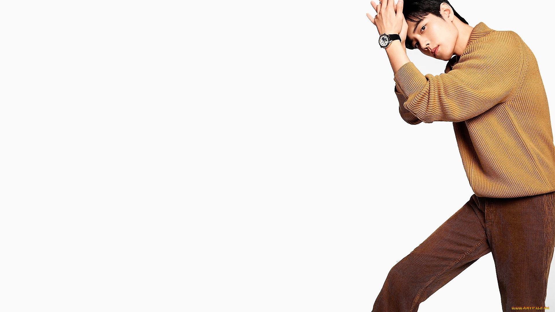 мужчины, xiao, zhan, актер, свитер, часы