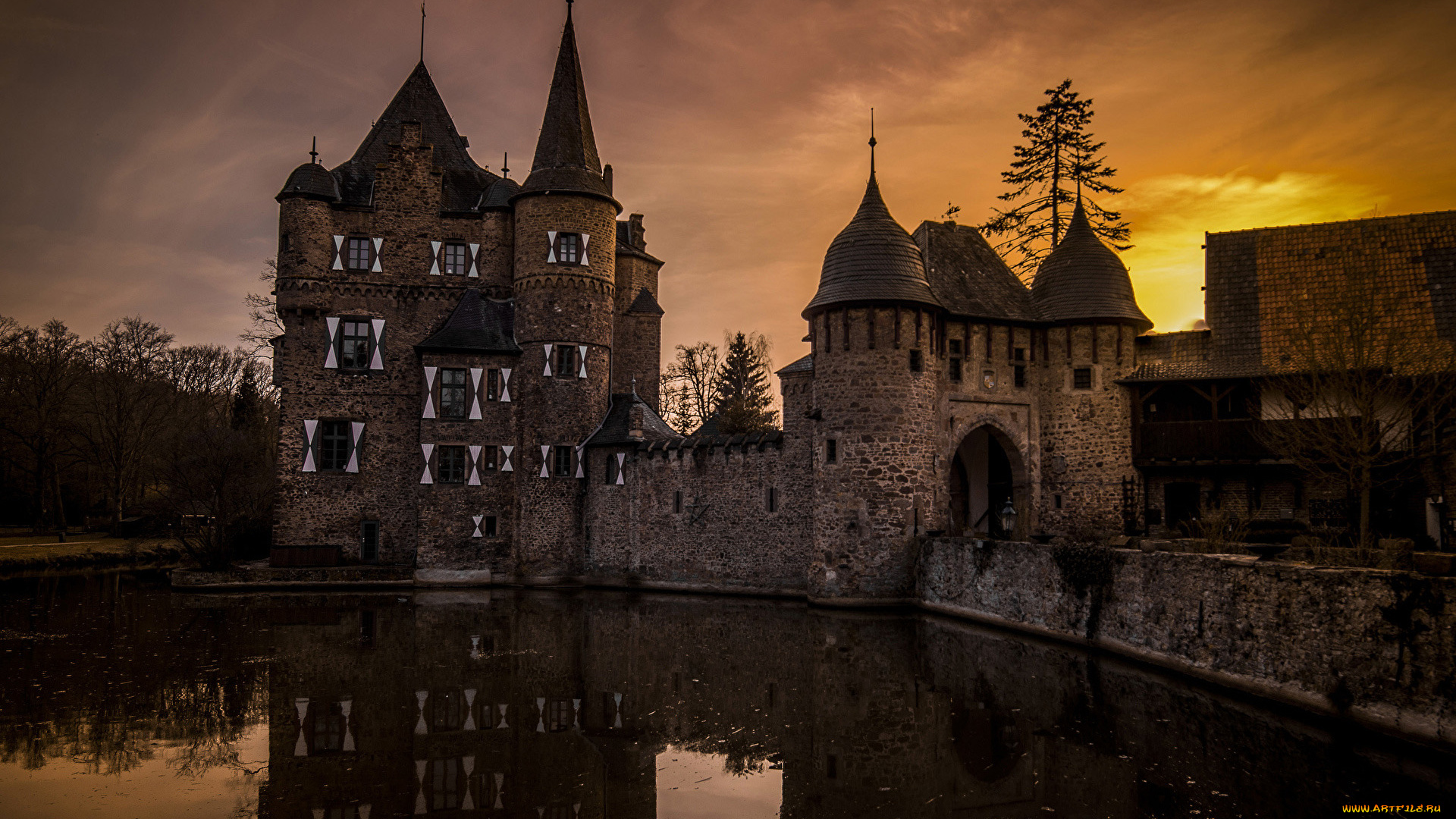 satzvey, castle, города, замки, германии, satzvey, castle