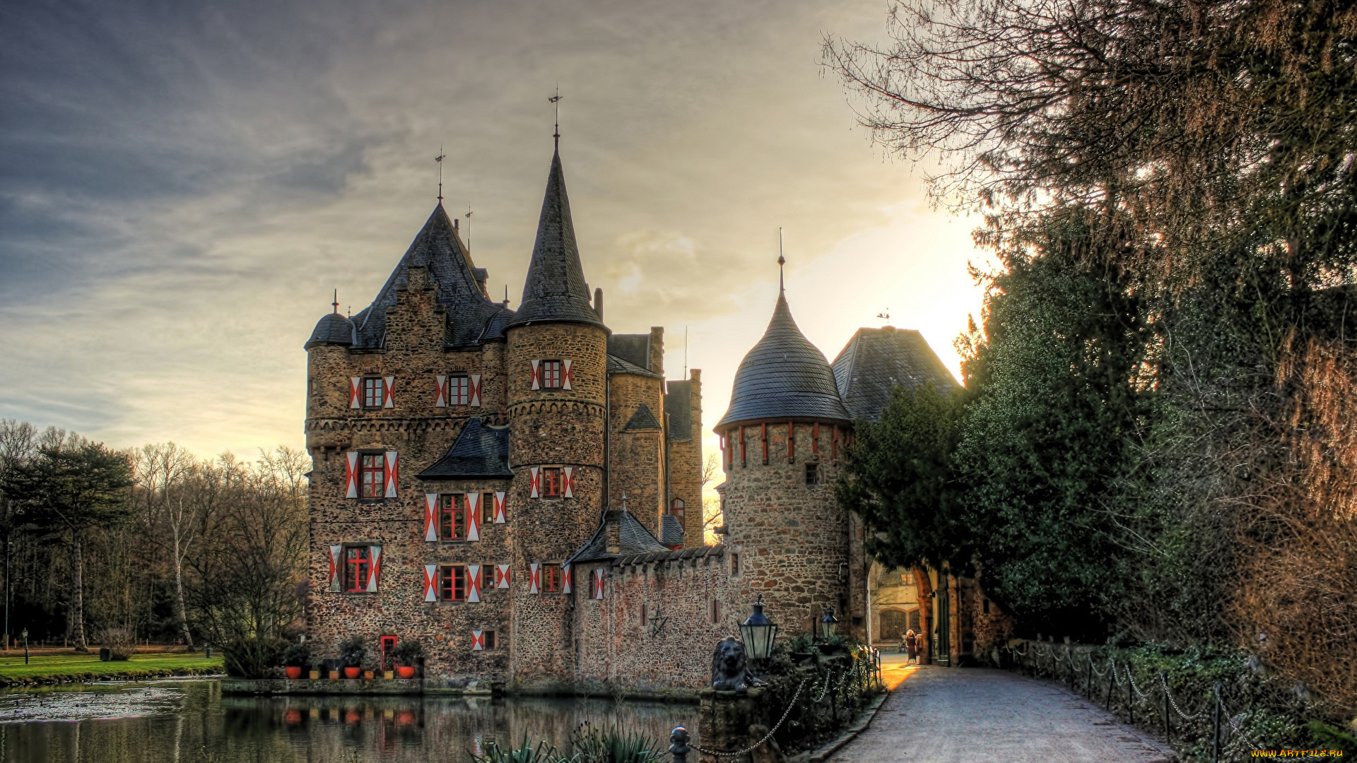 satzvey, castle, города, замки, германии, satzvey, castle