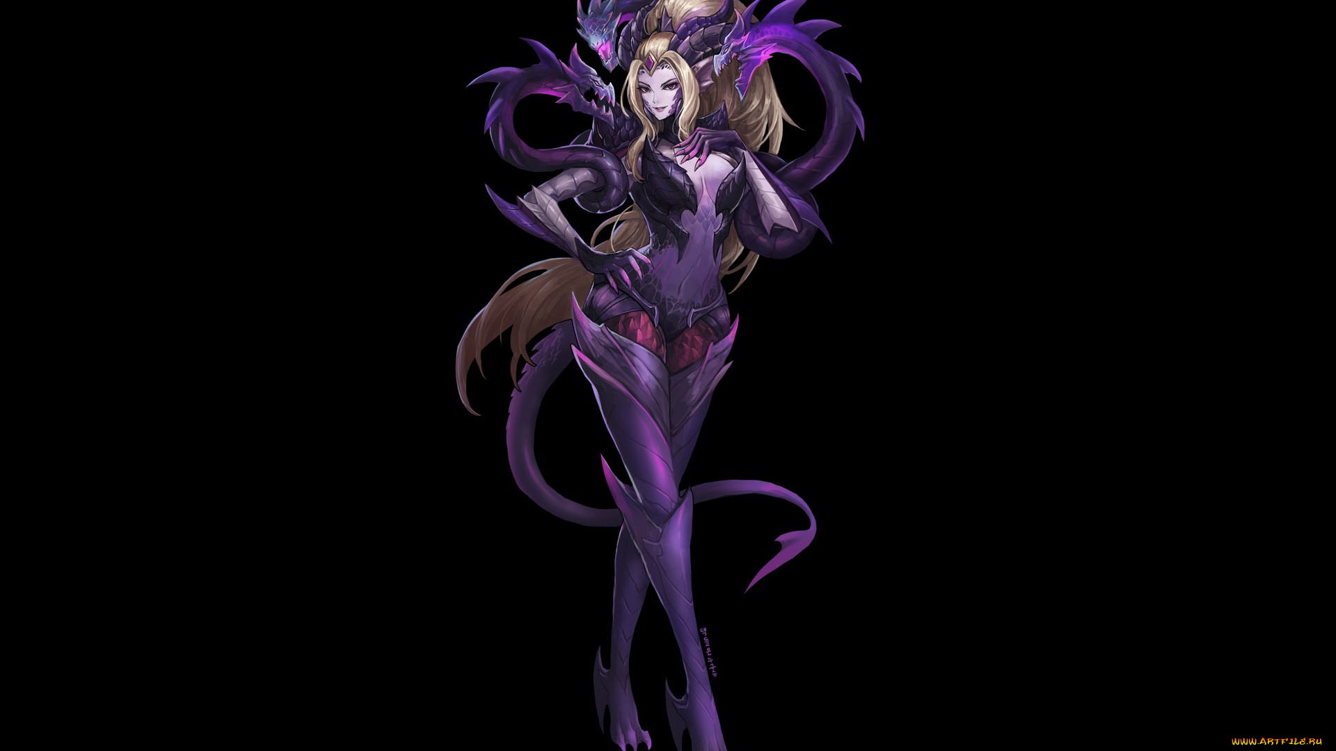 видео, игры, league, of, legends, девушка, змеи, zyra