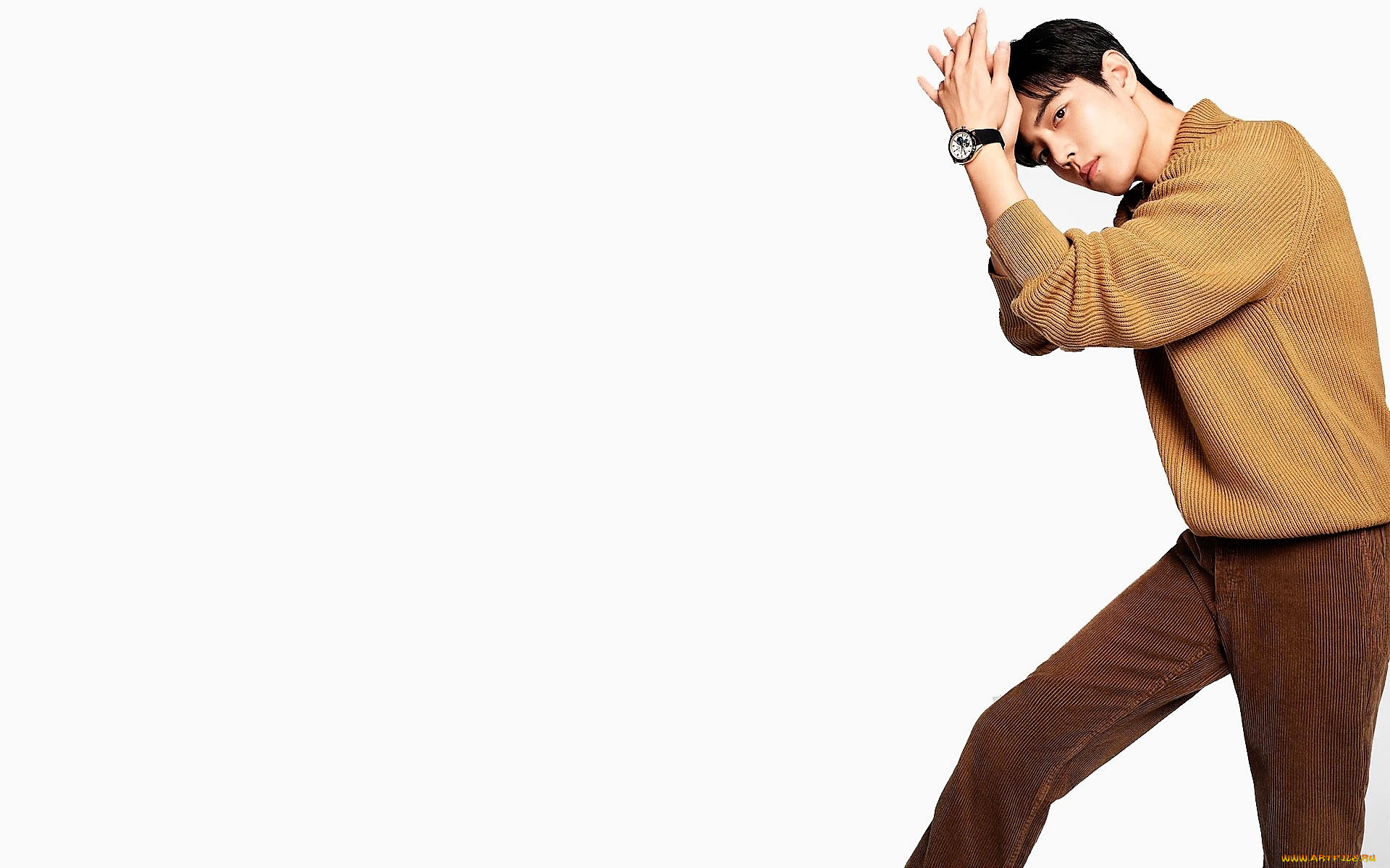 мужчины, xiao, zhan, актер, свитер, часы