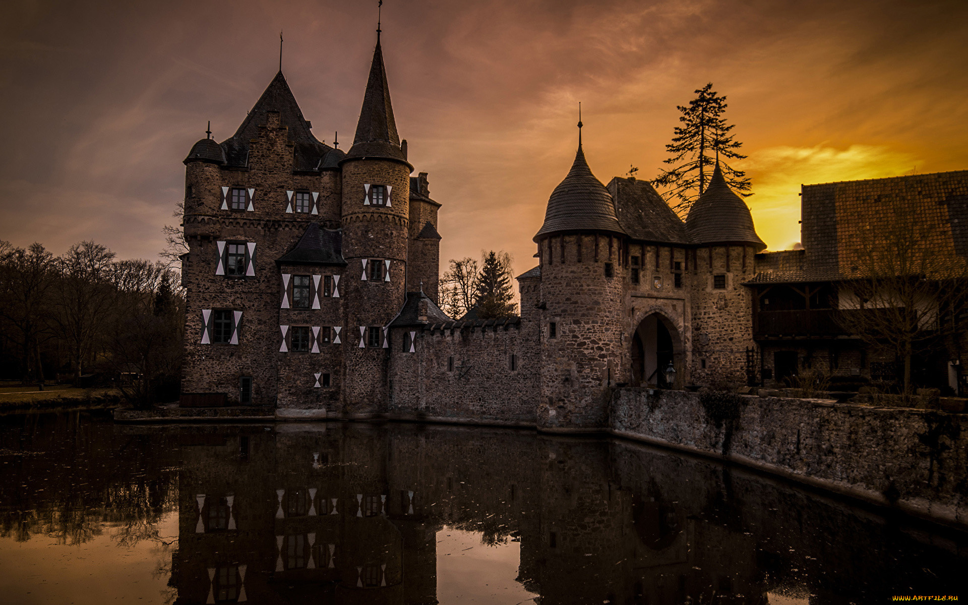 satzvey, castle, города, замки, германии, satzvey, castle