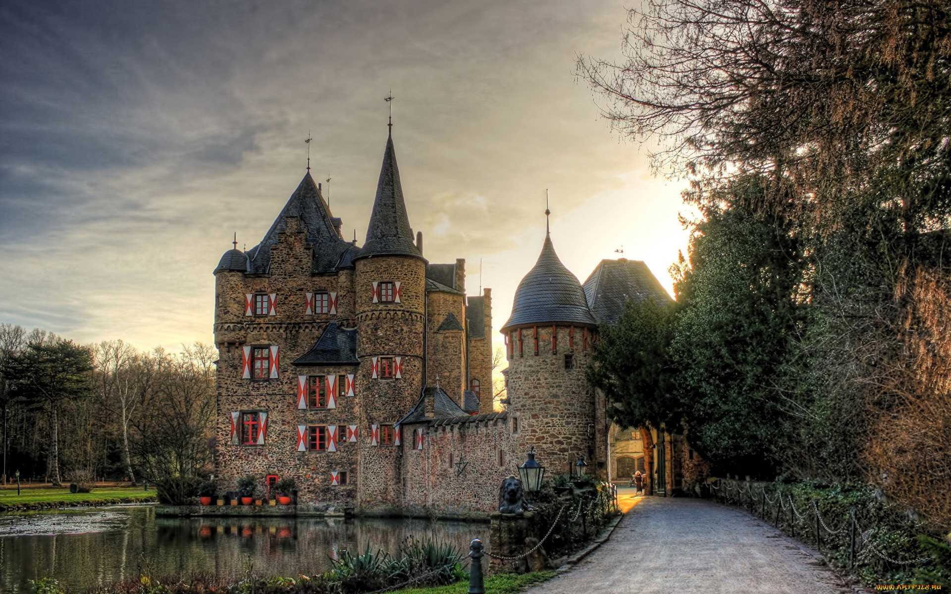 satzvey, castle, города, замки, германии, satzvey, castle