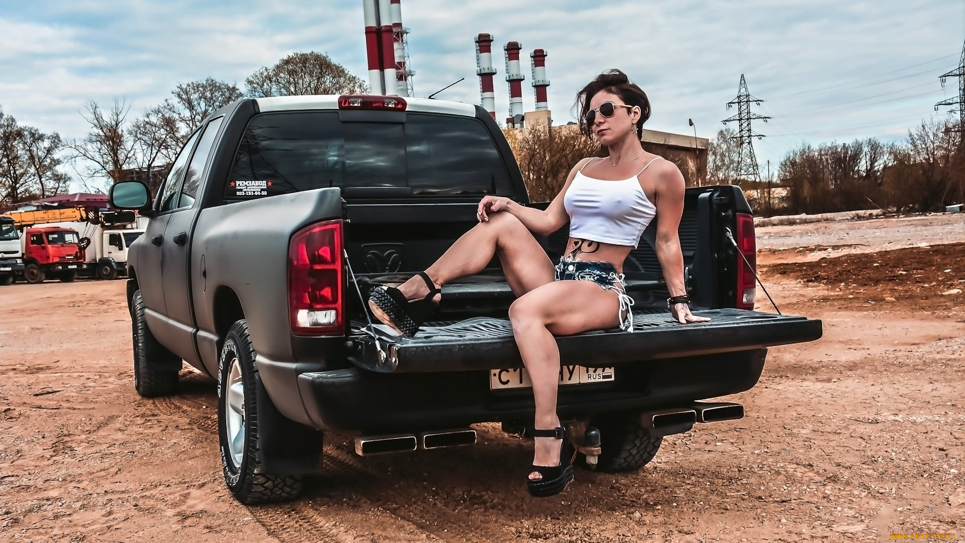 автомобили, -авто, с, девушками, красивая, девушка