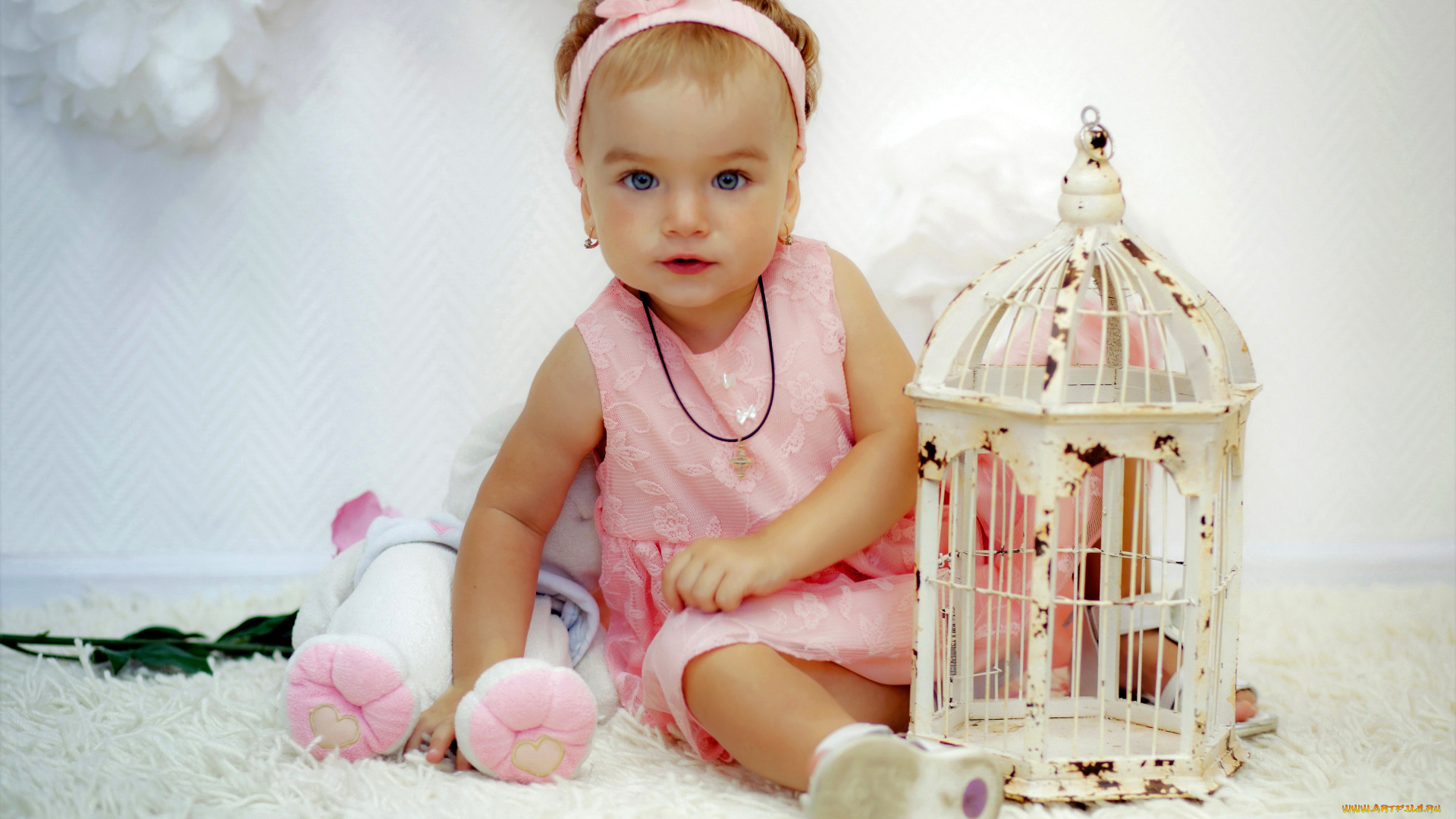разное, дети, девочка, игрушка, клетка
