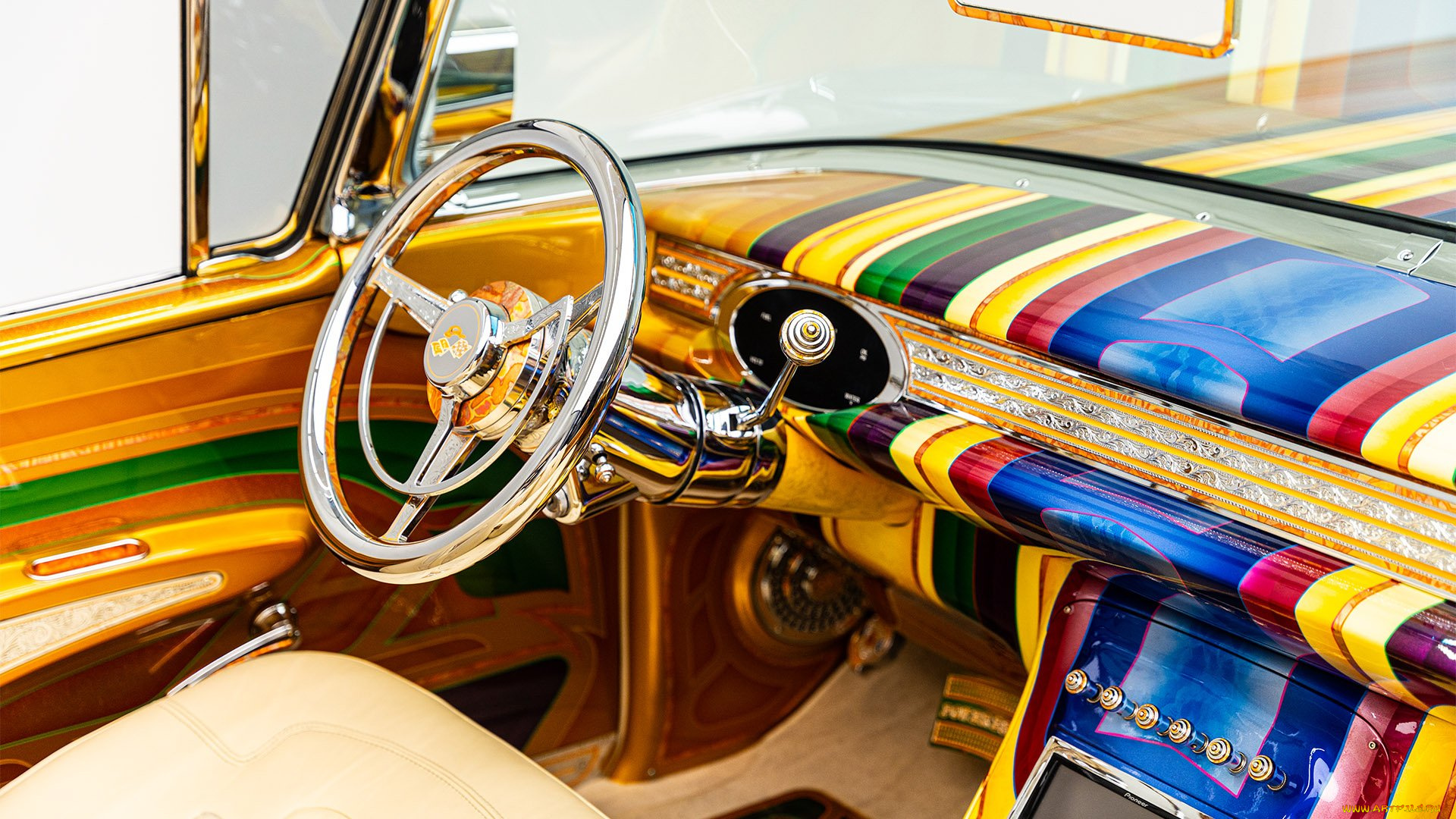 1958-chevrolet-impala, автомобили, спидометры, торпедо, chevrolet