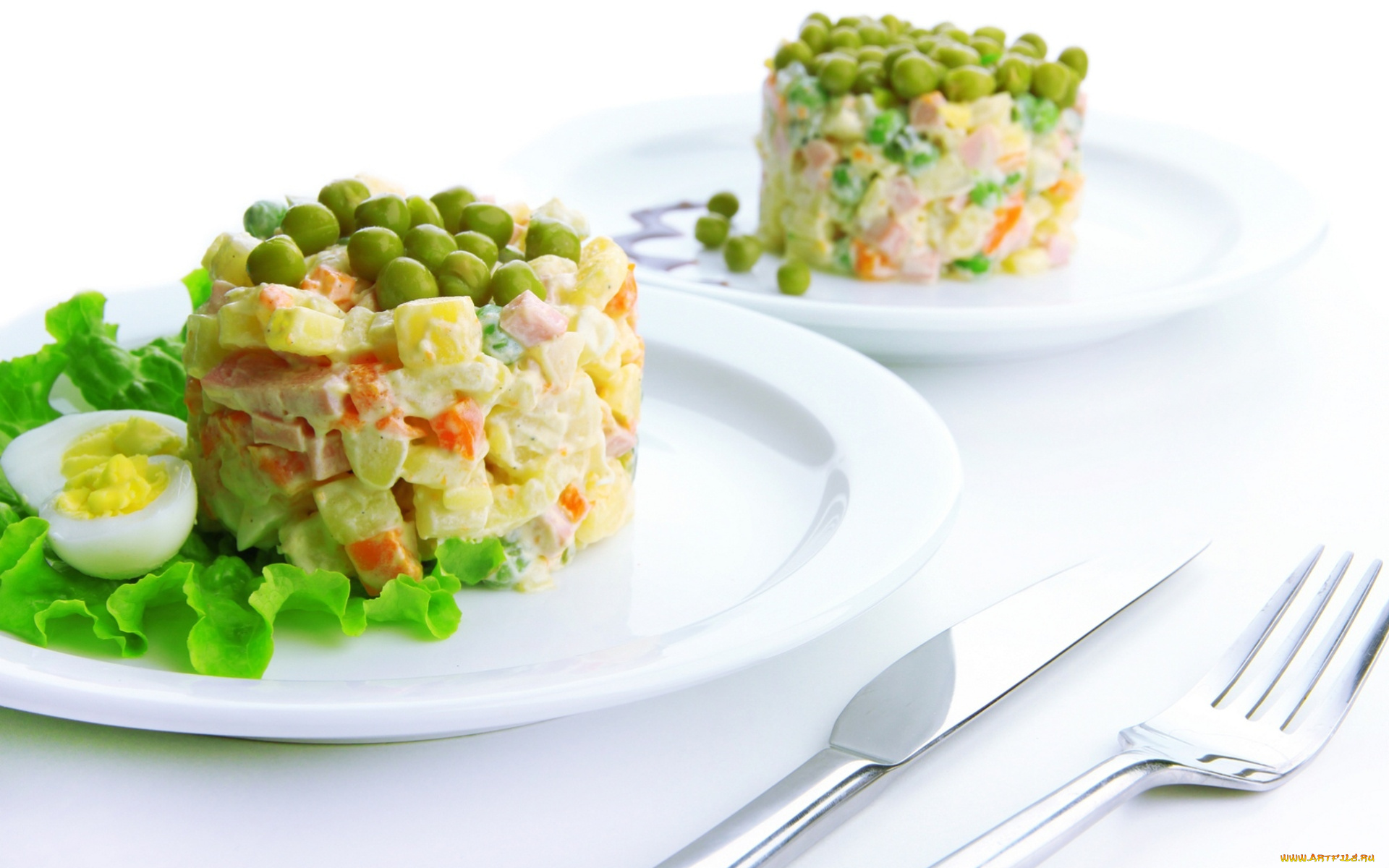 еда, салаты, , закуски, яйцо, салат, горошек