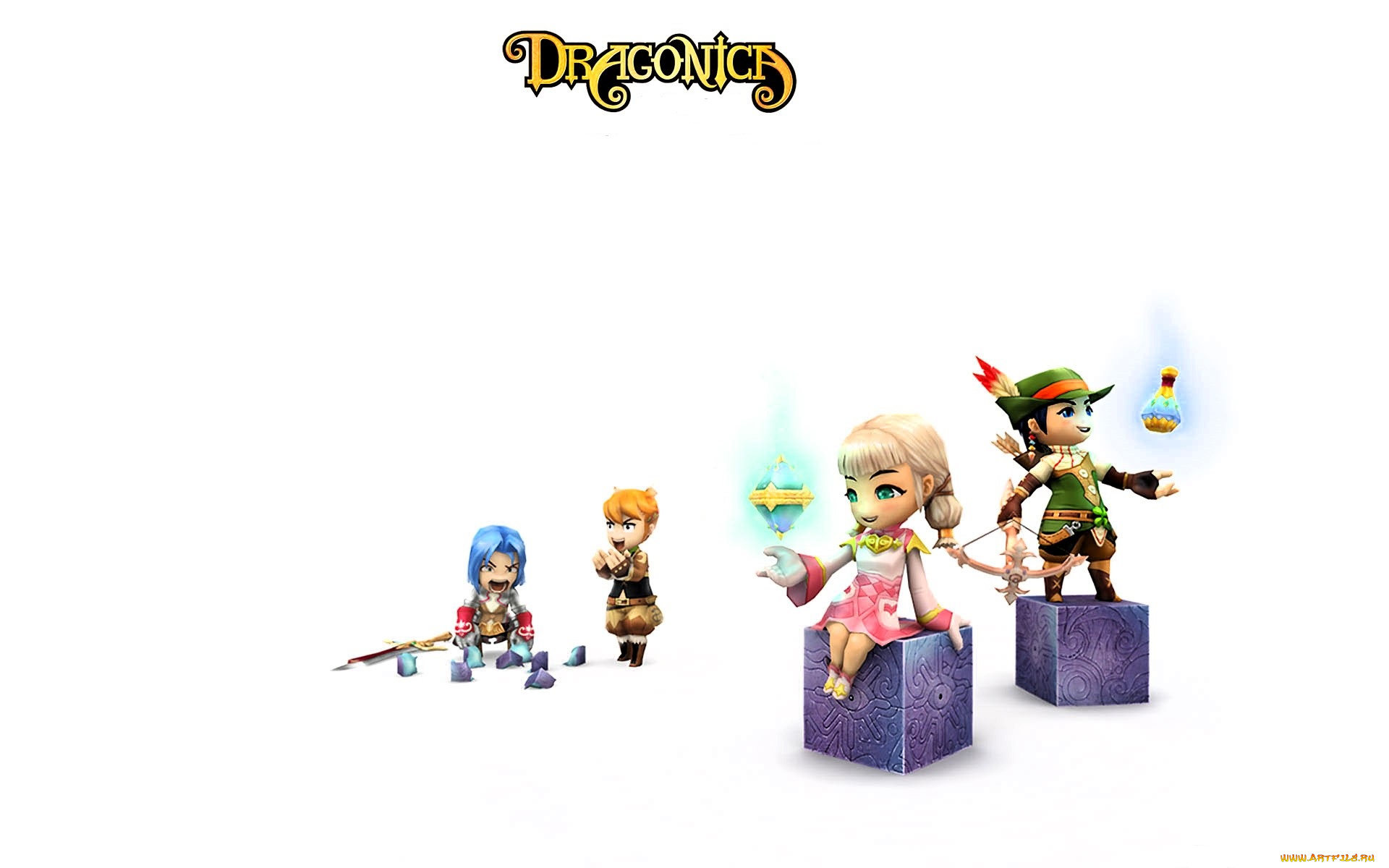 видео, игры, dragonica, персонажи, оружие, кубы