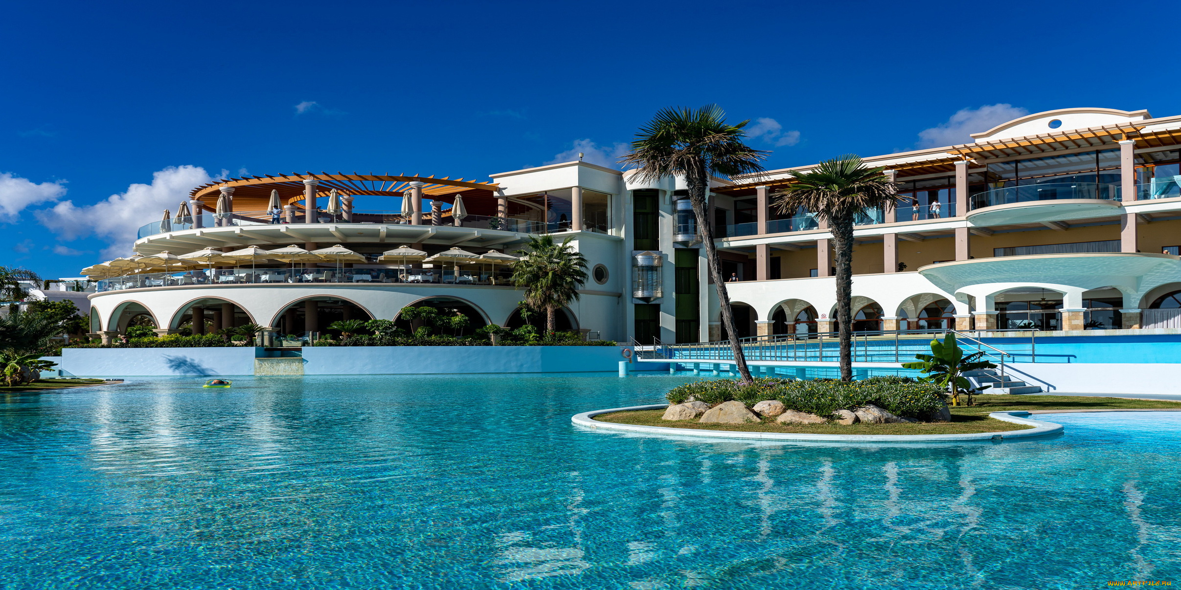 интерьер, бассейны, , открытые, площадки, отель, бассейн