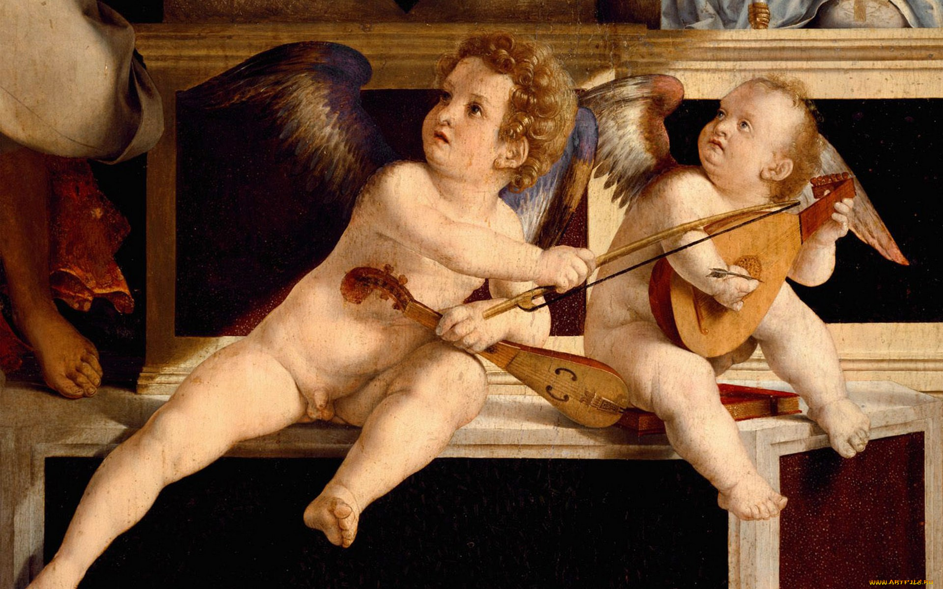 ангелы, рисованные, живопись