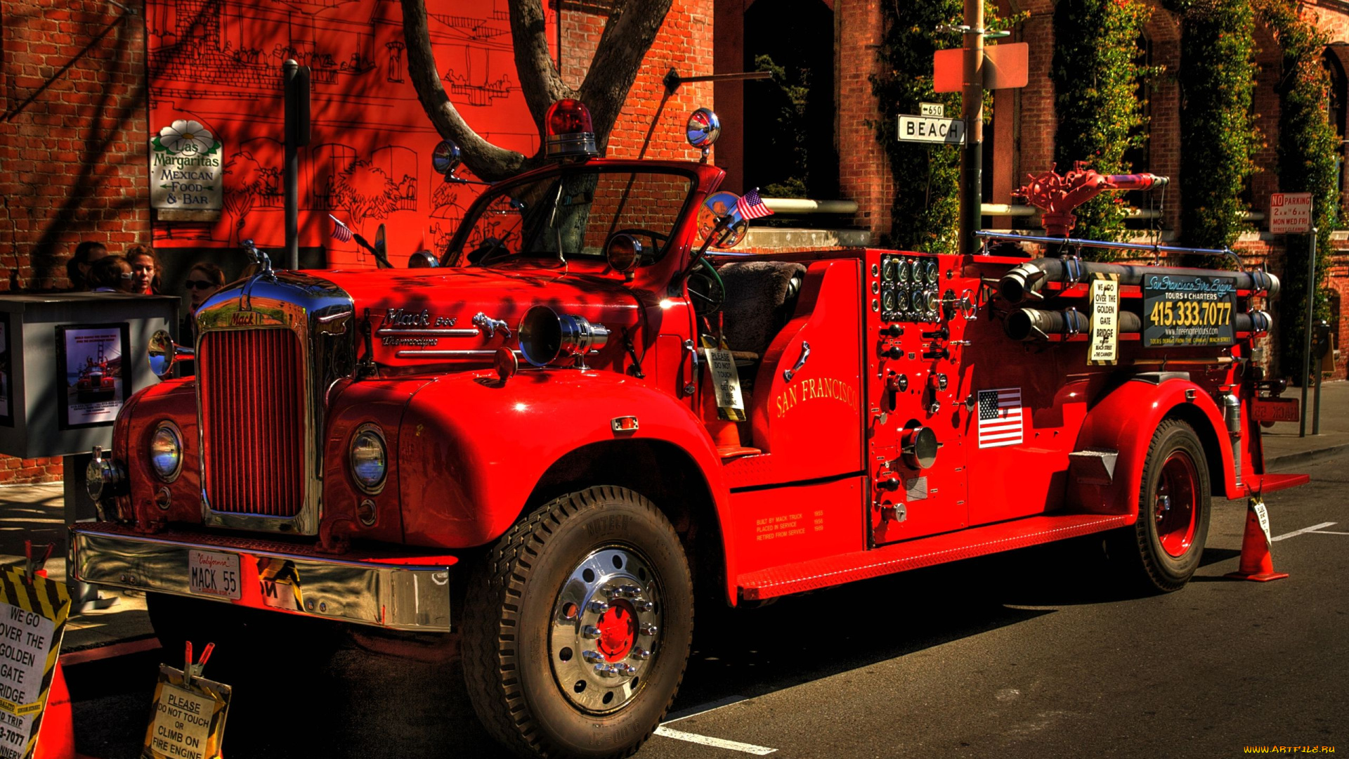 автомобили, пожарные, машины, mack