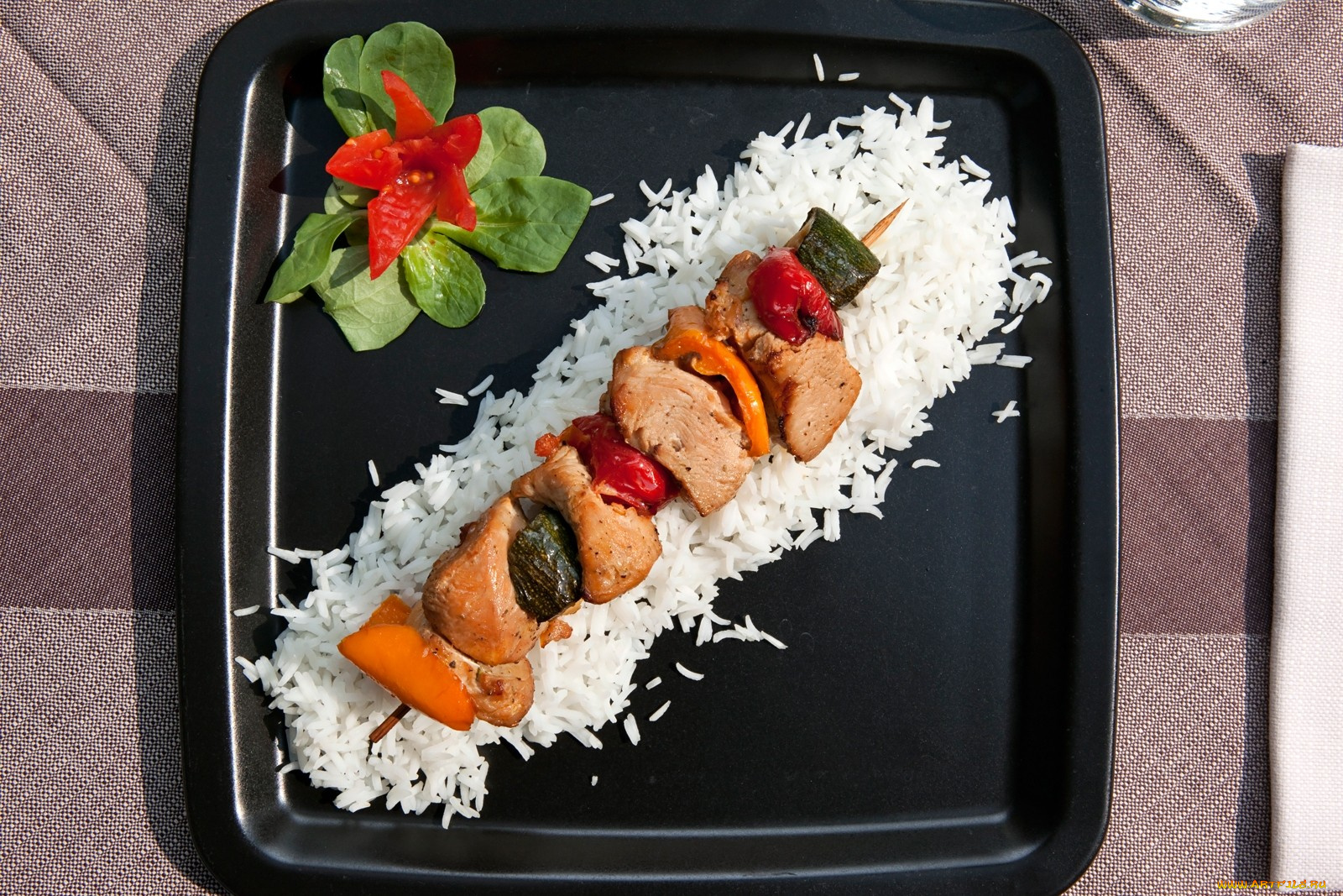 еда, шашлык, барбекю, рис, мясо