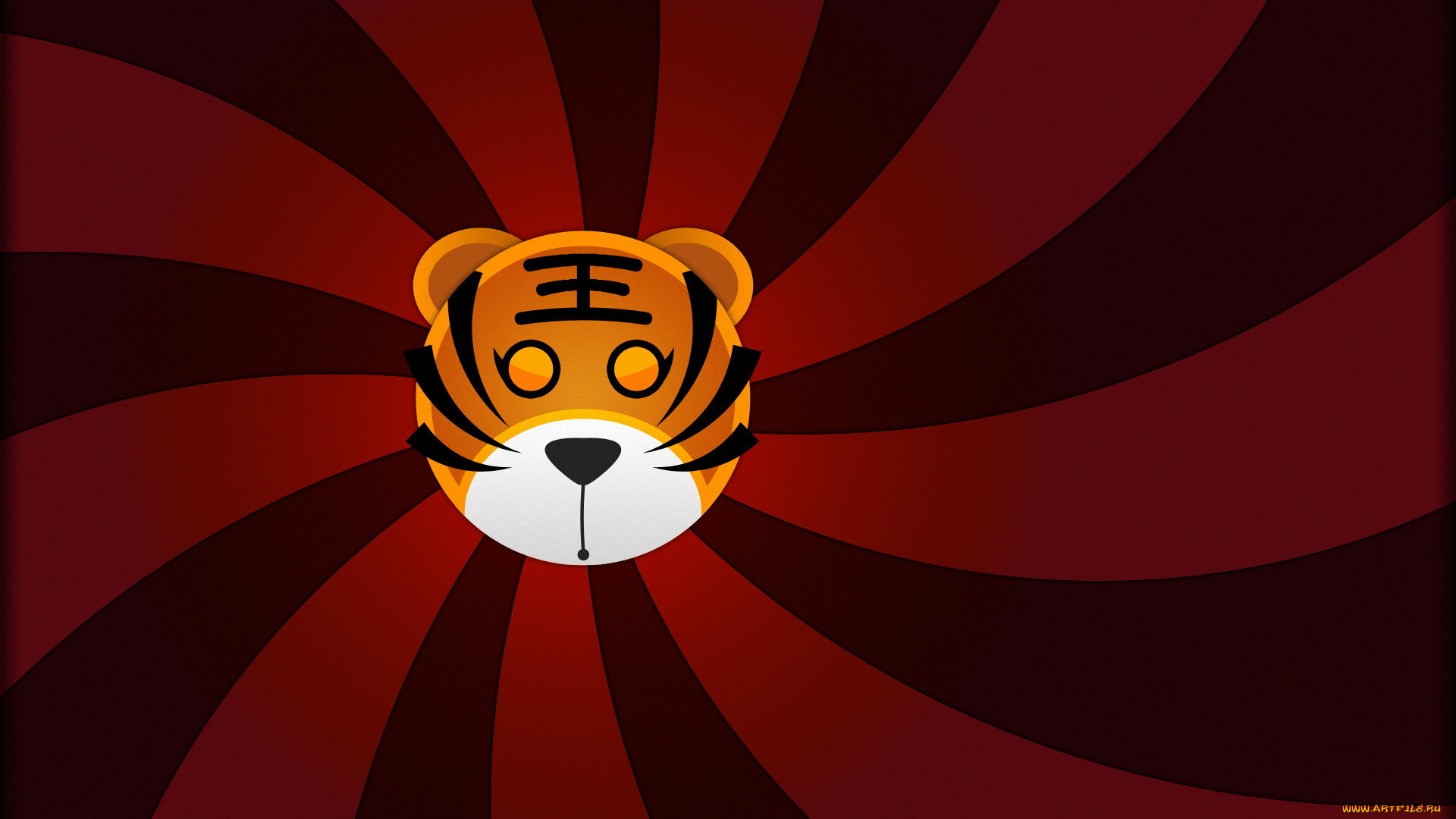 векторная, графика, тигр, полосы