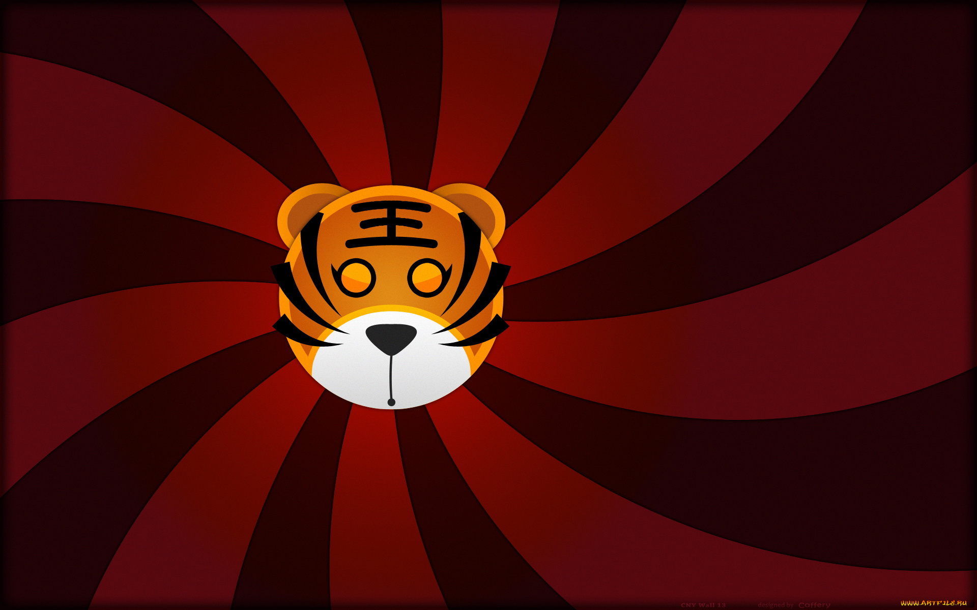 векторная, графика, тигр, полосы