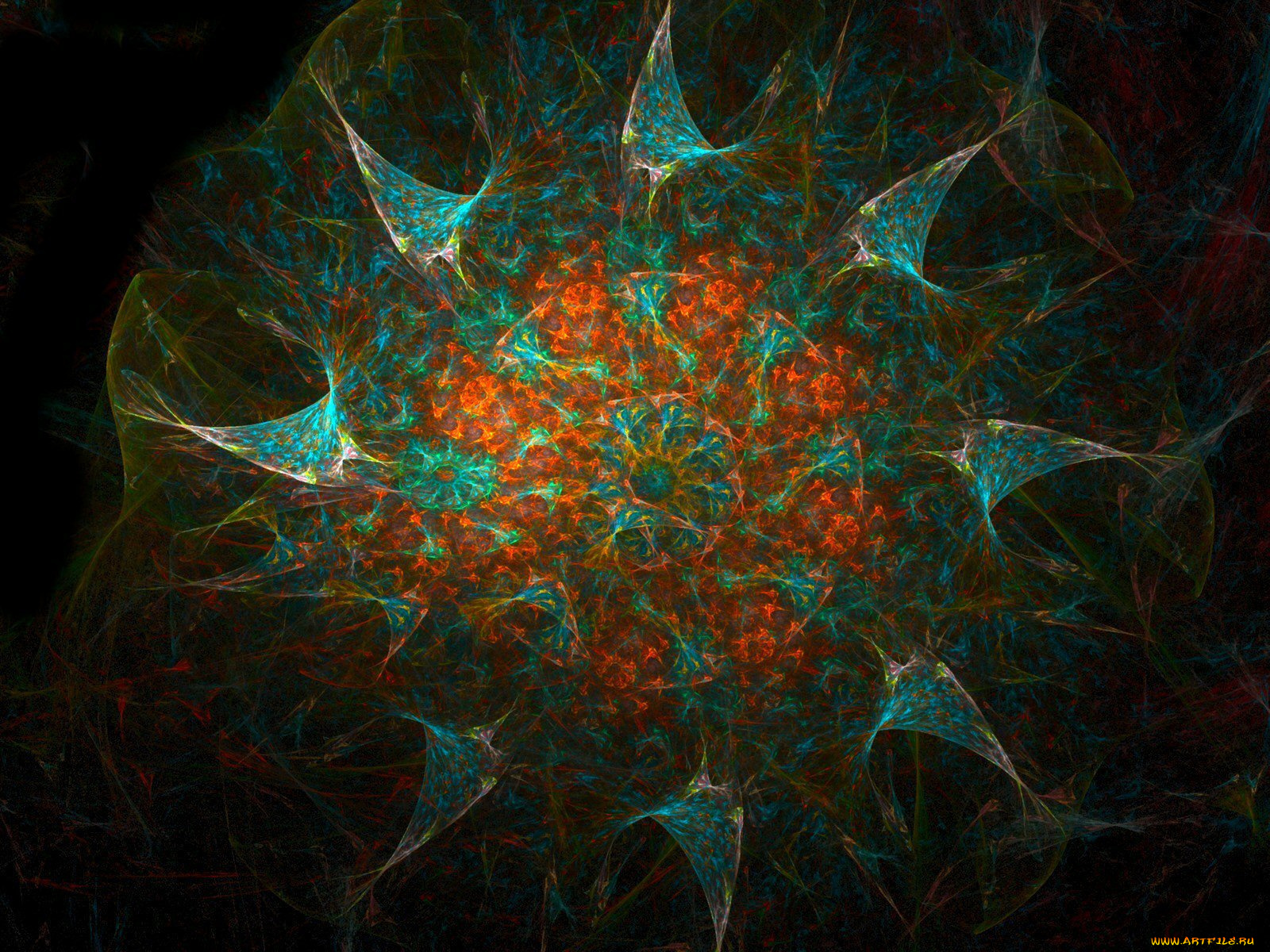 3д, графика, fractal, фракталы, цвета, фон, узор