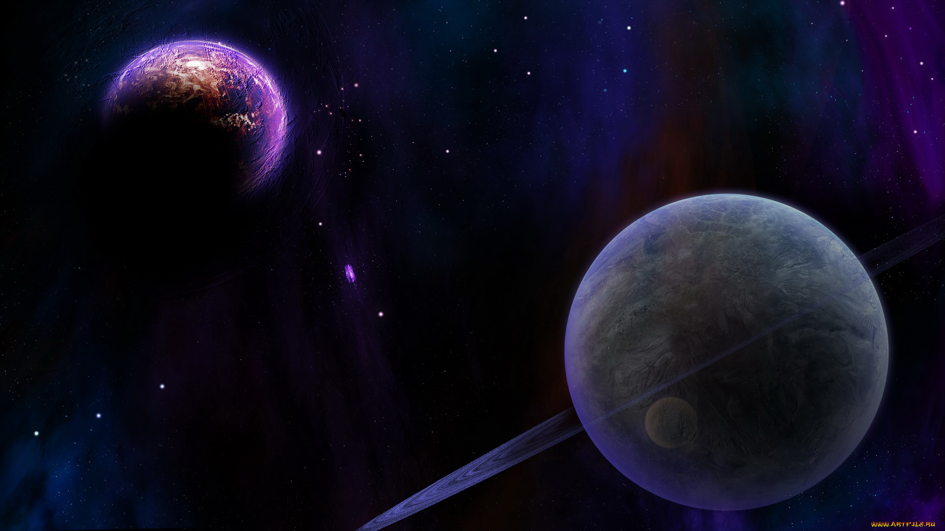 космос, арт, планеты
