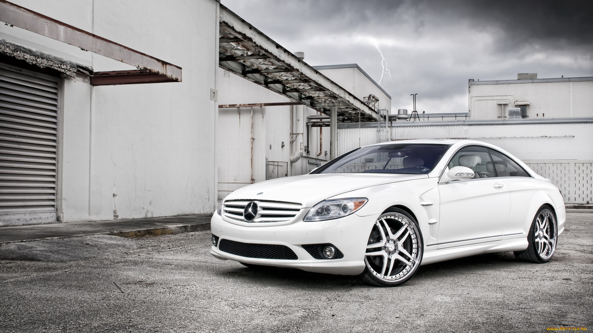 mercedes, benz, cl550, автомобили, белый, мерс, диски