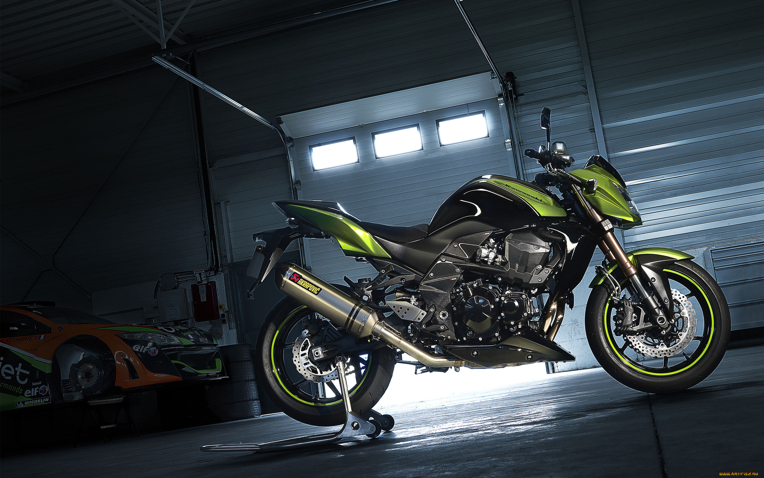 kawasaki, z750r, мотоциклы, кавасаки, мото, гараж