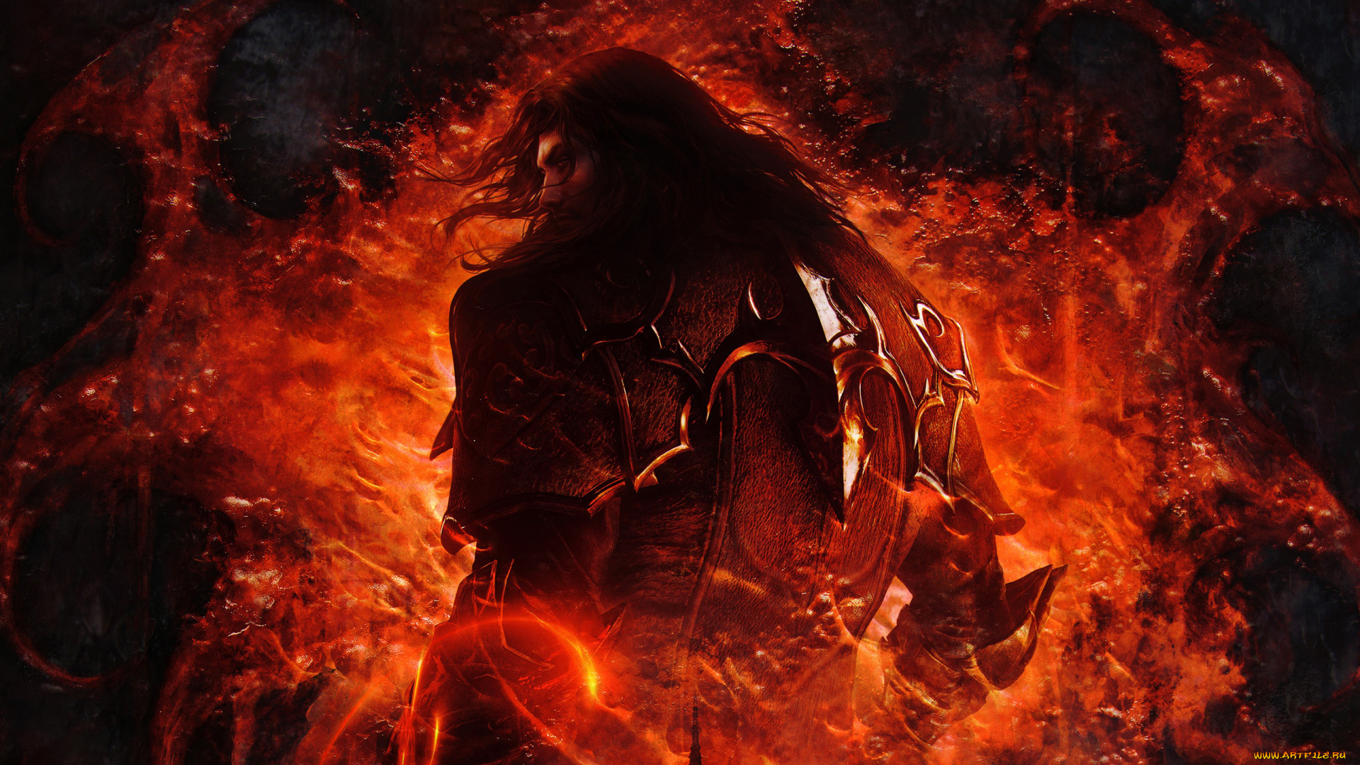 castlevania, lords, of, shadow, видео, игры, доспехи, огонь