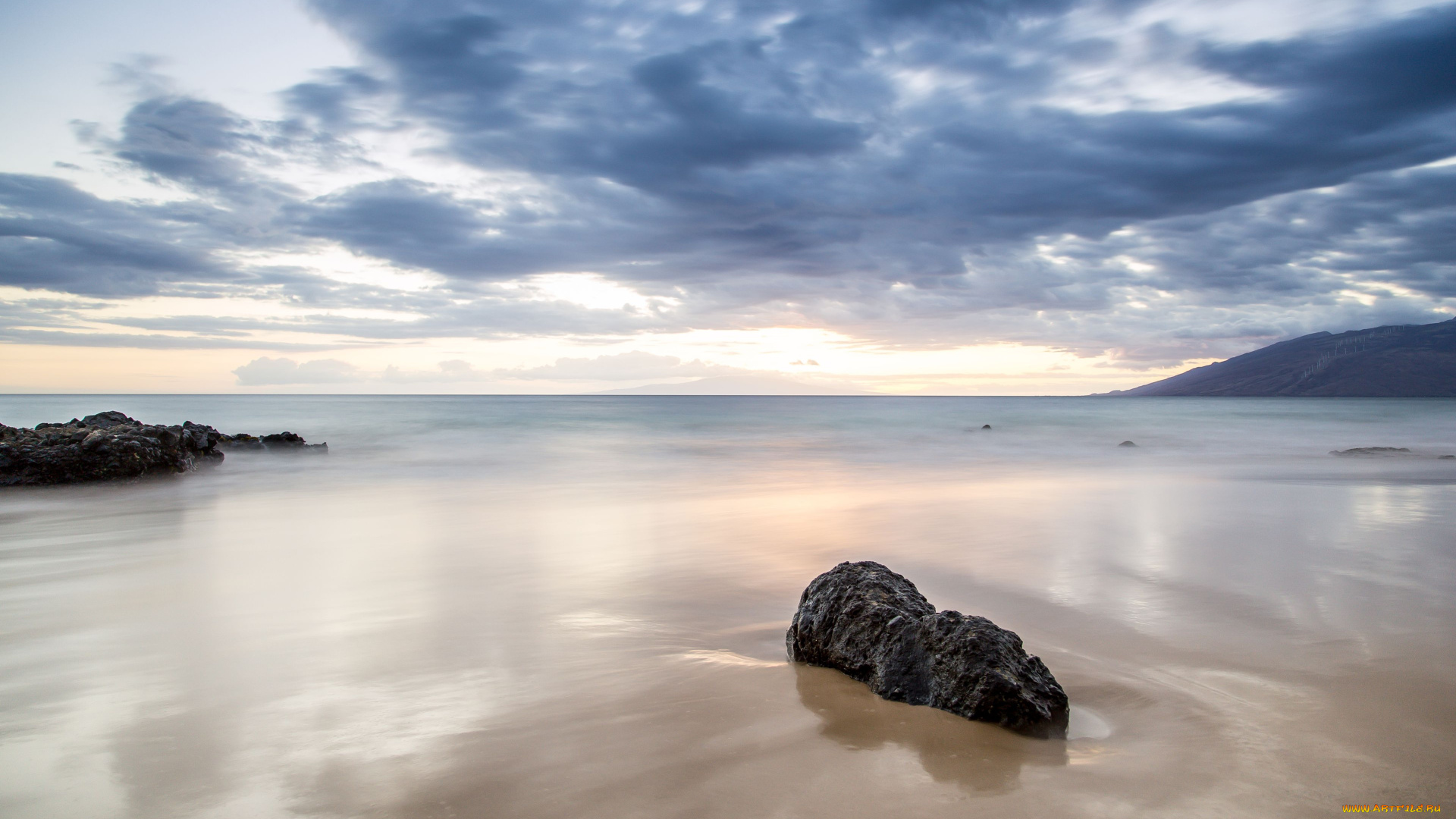 maui, hawaii, природа, моря, океаны, pacific, ocean, мауи, гавайи, тихий, океан, камни, облака, горизонт