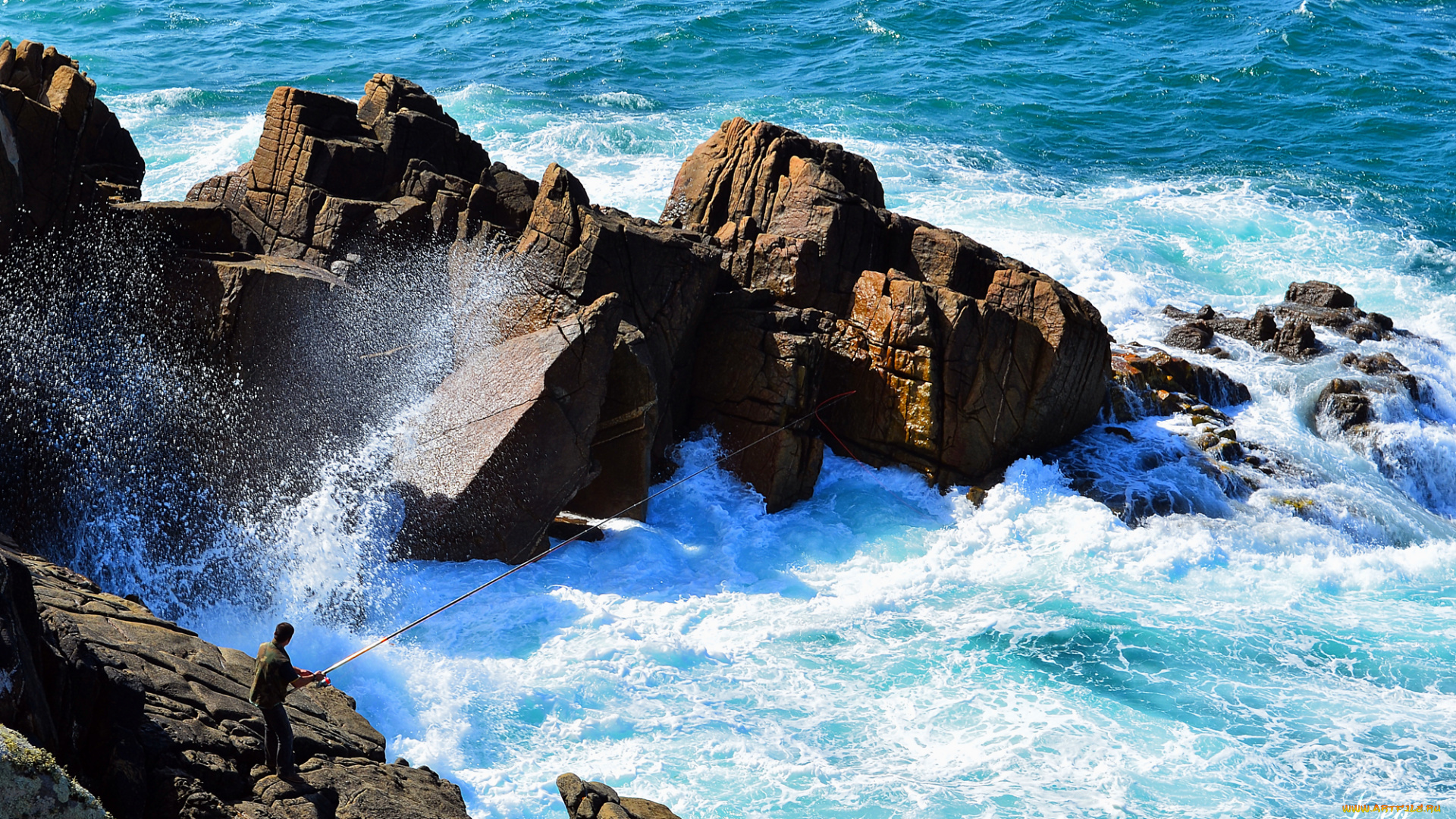 природа, побережье, море, скалы, волны