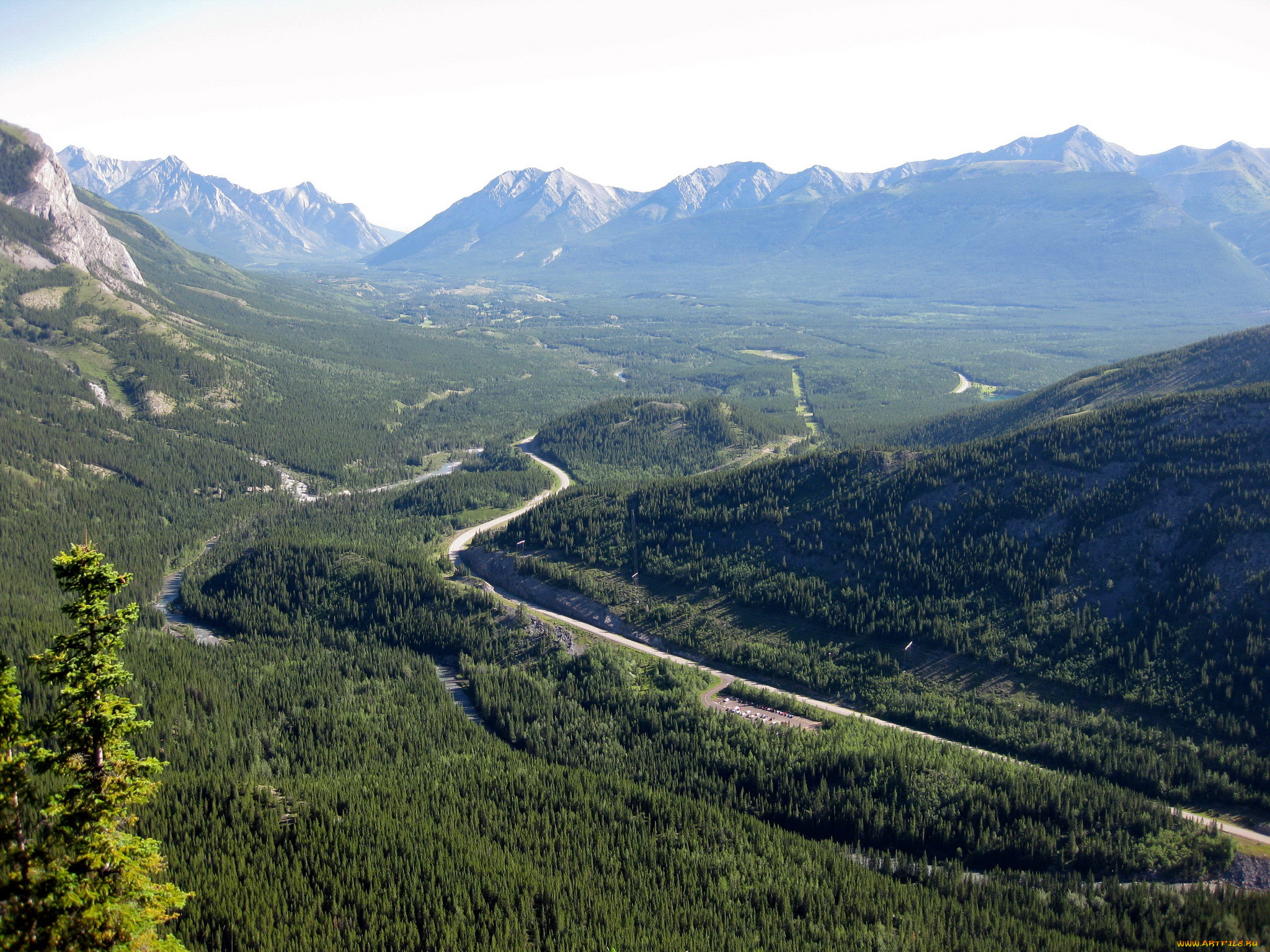 alberta, canada, природа, горы, дорога