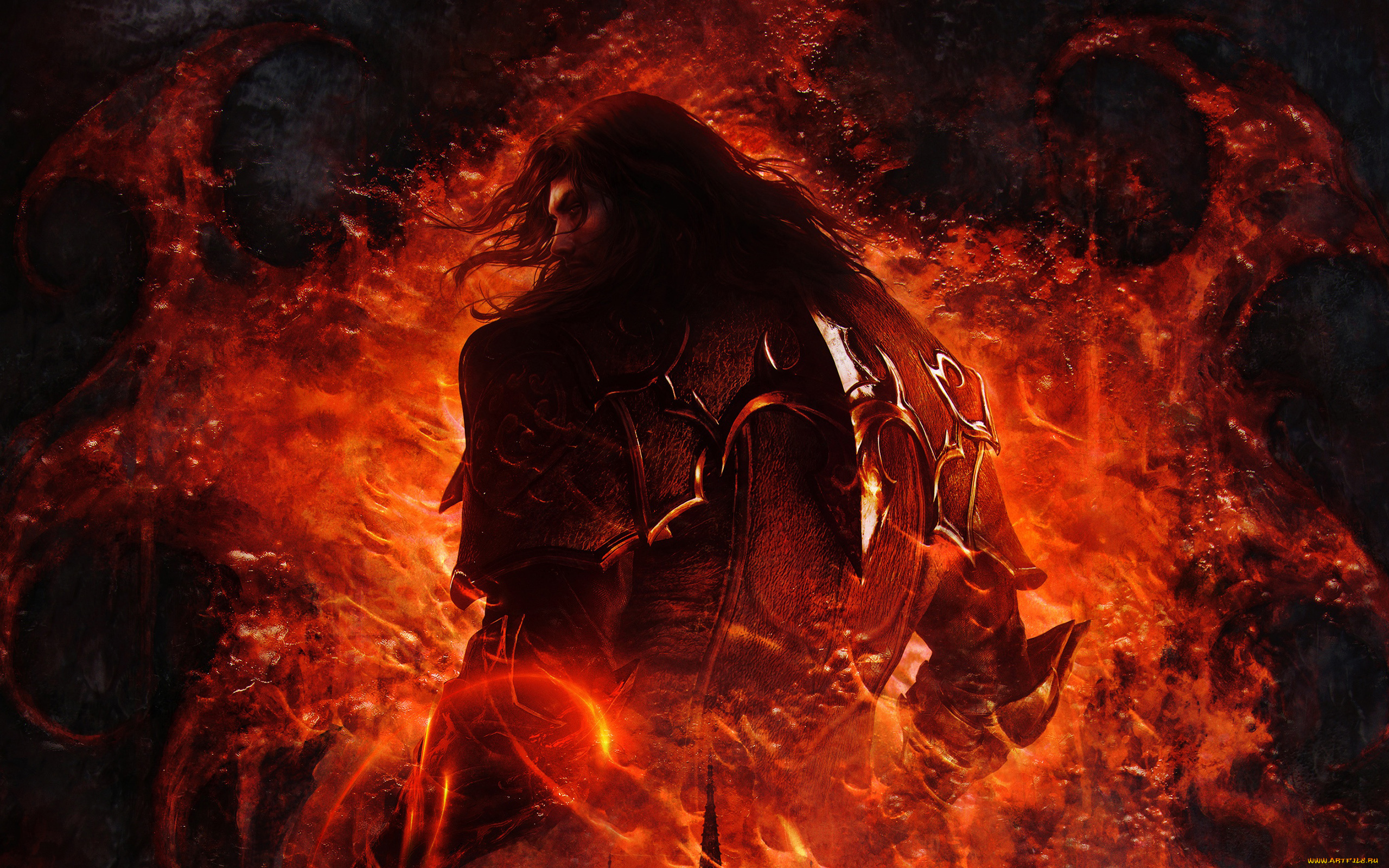 castlevania, lords, of, shadow, видео, игры, доспехи, огонь
