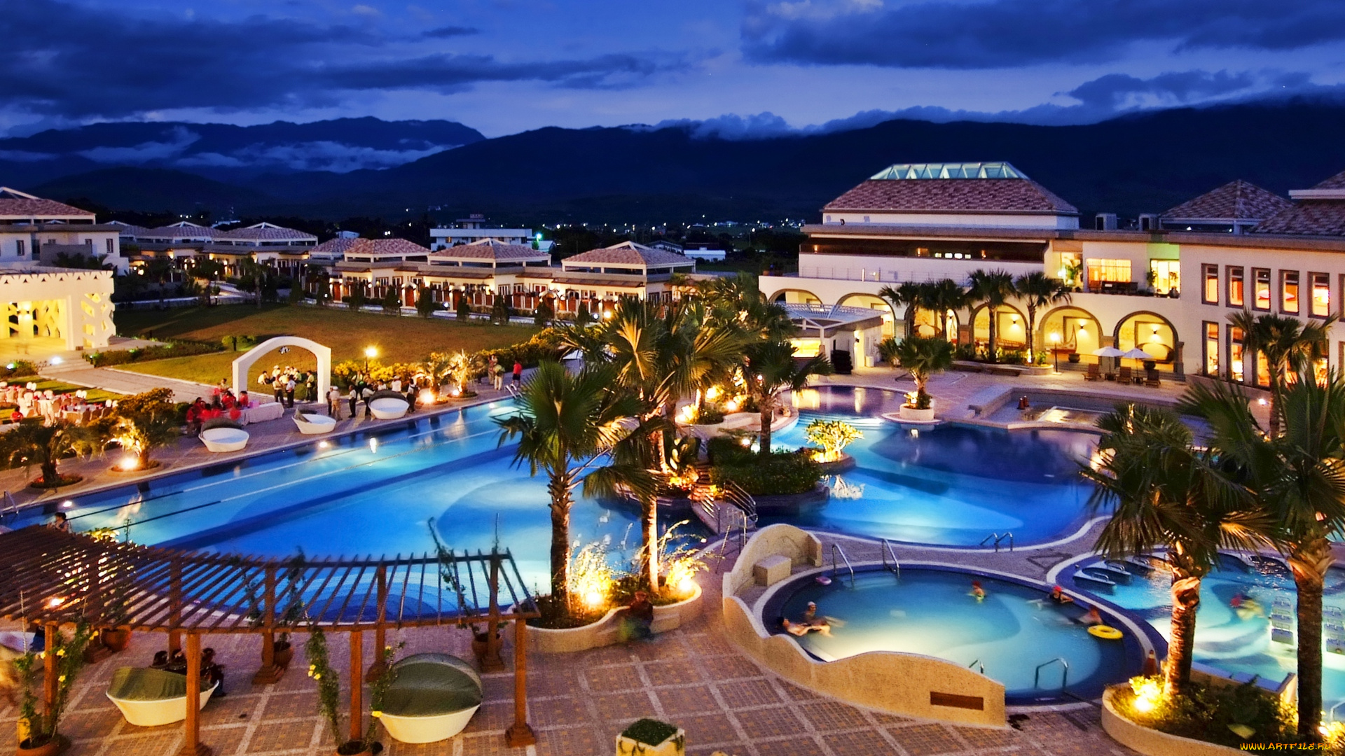 интерьер, бассейны, , открытые, площадки, панорама, тайвань