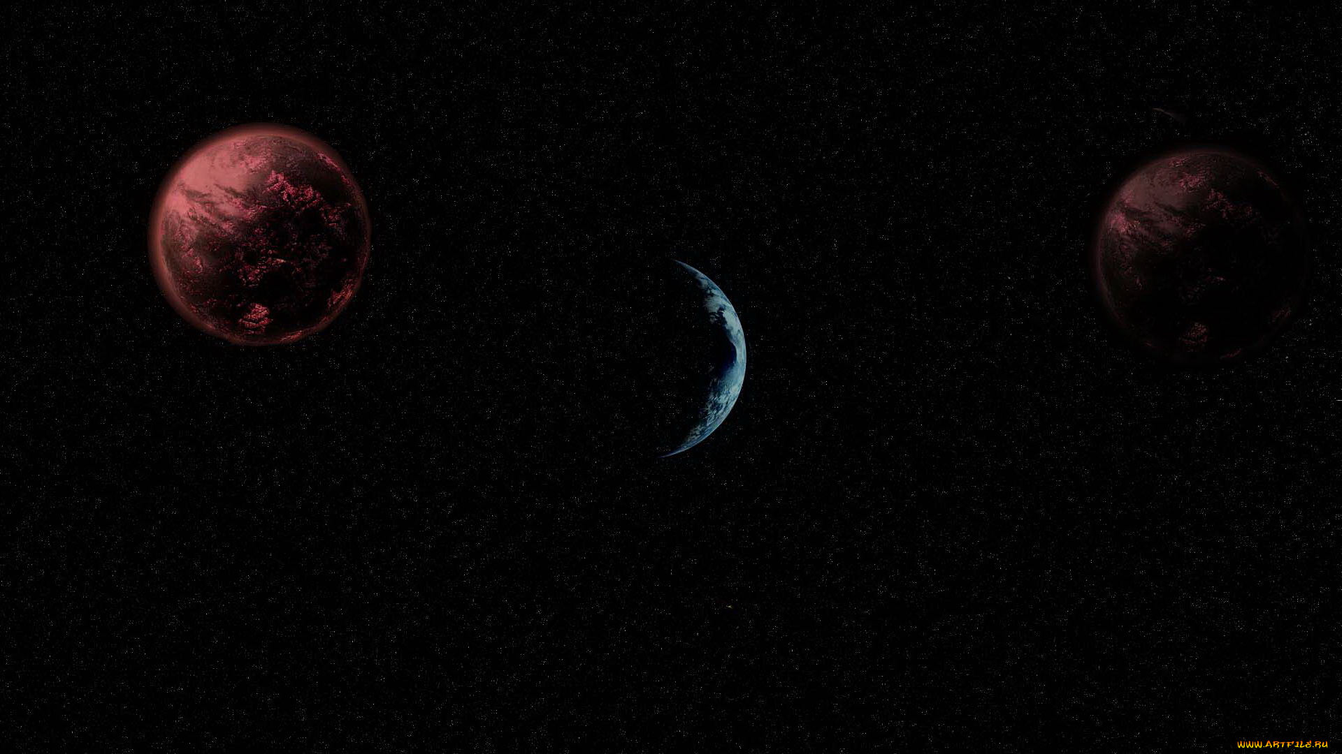 космос, арт, планеты