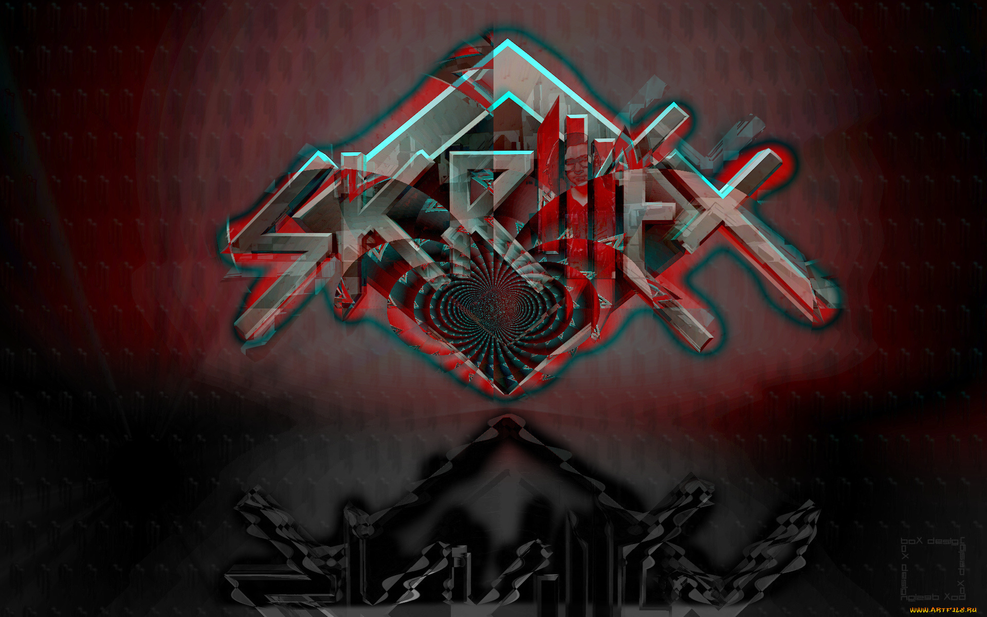 музыка, skrillex, надпись, фон