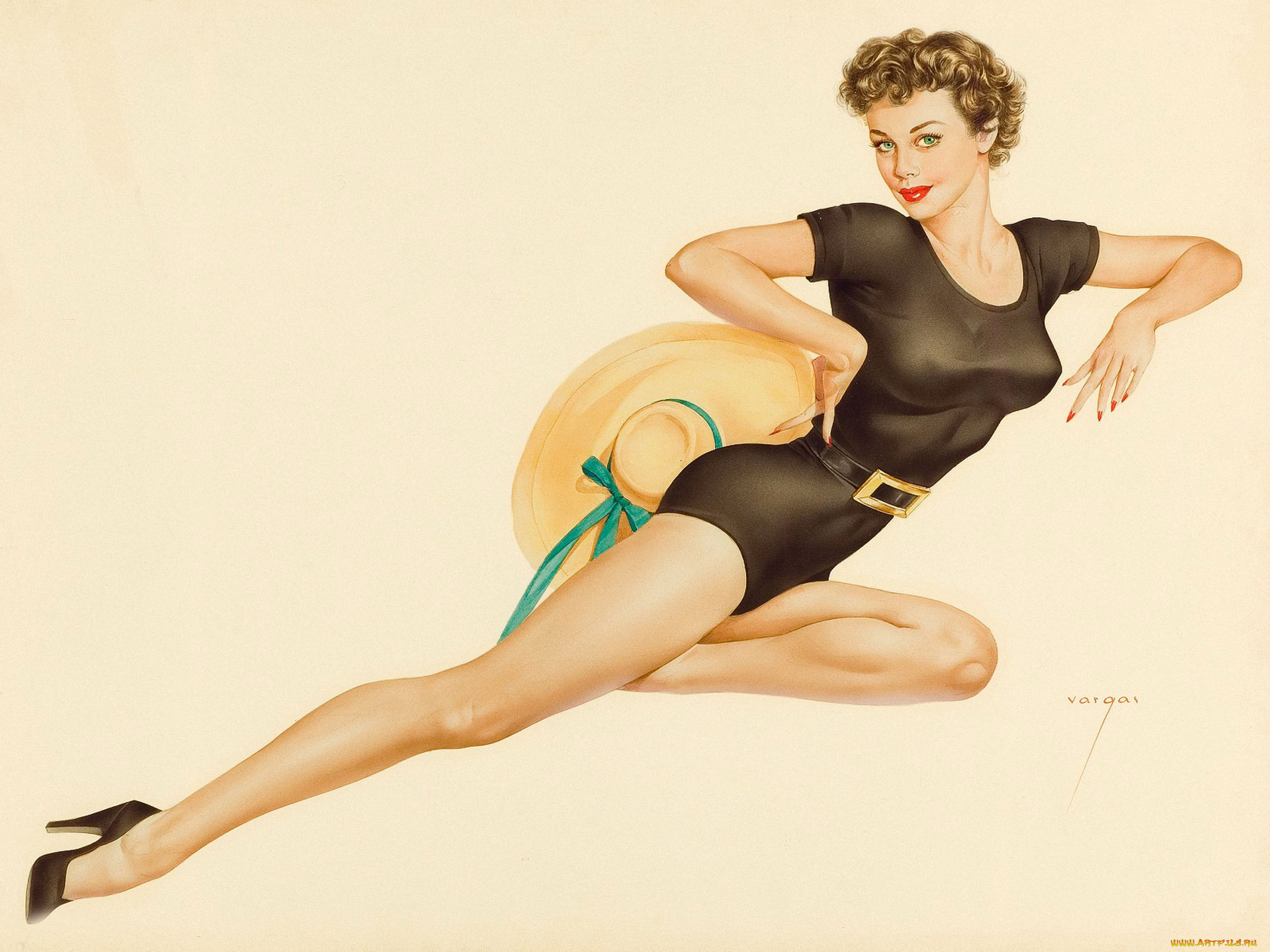 рисованные, люди, взгляд, девушка