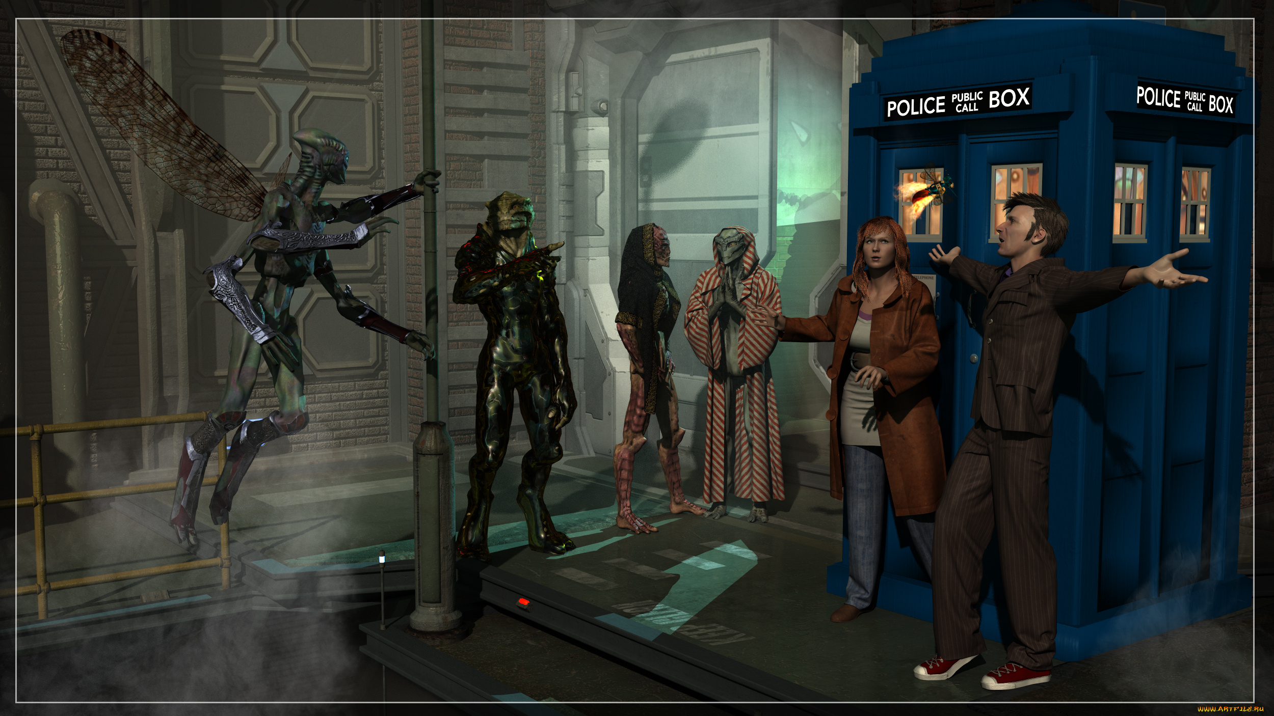 3д, графика, фантазия, , fantasy, существа, люди