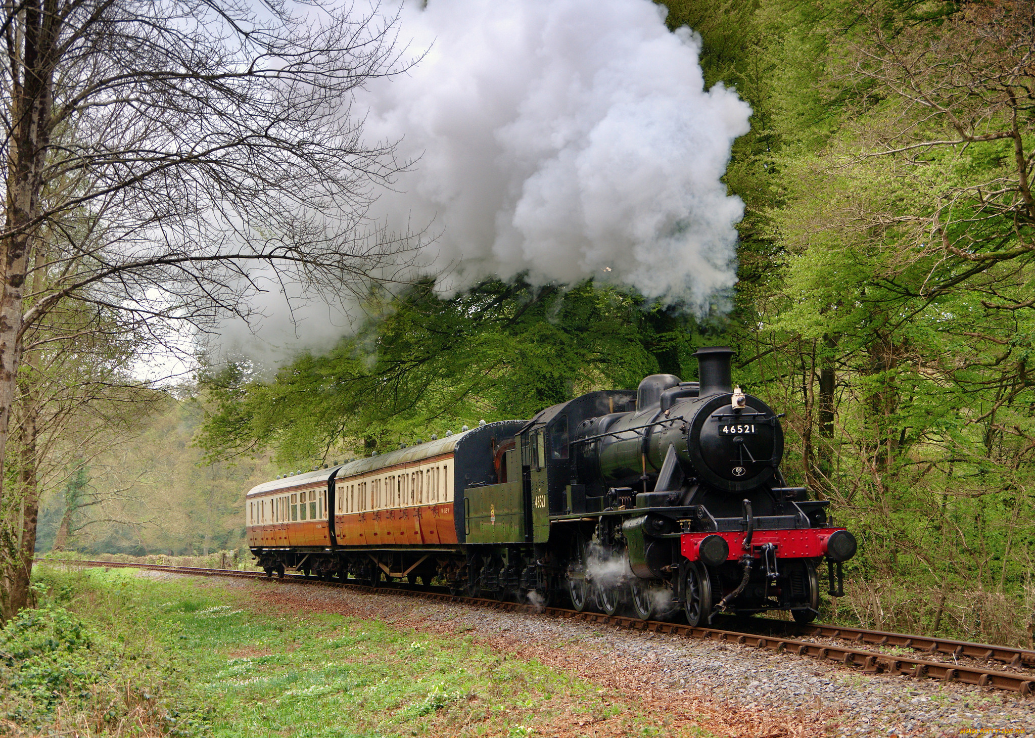 техника, паровозы, дорога, железная, рельсы, паровоз