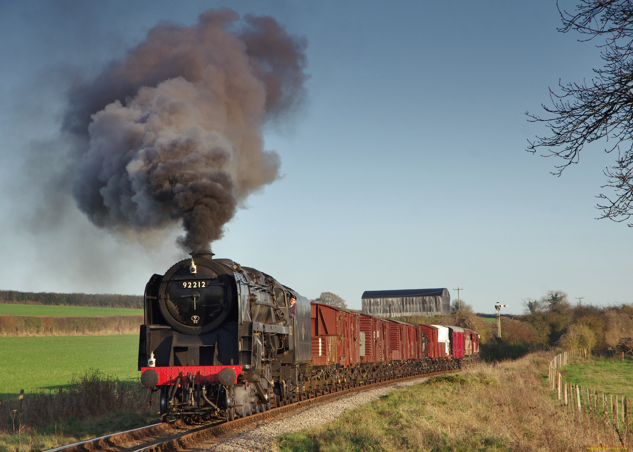 техника, паровозы, дорога, рельсы, паровоз, железная